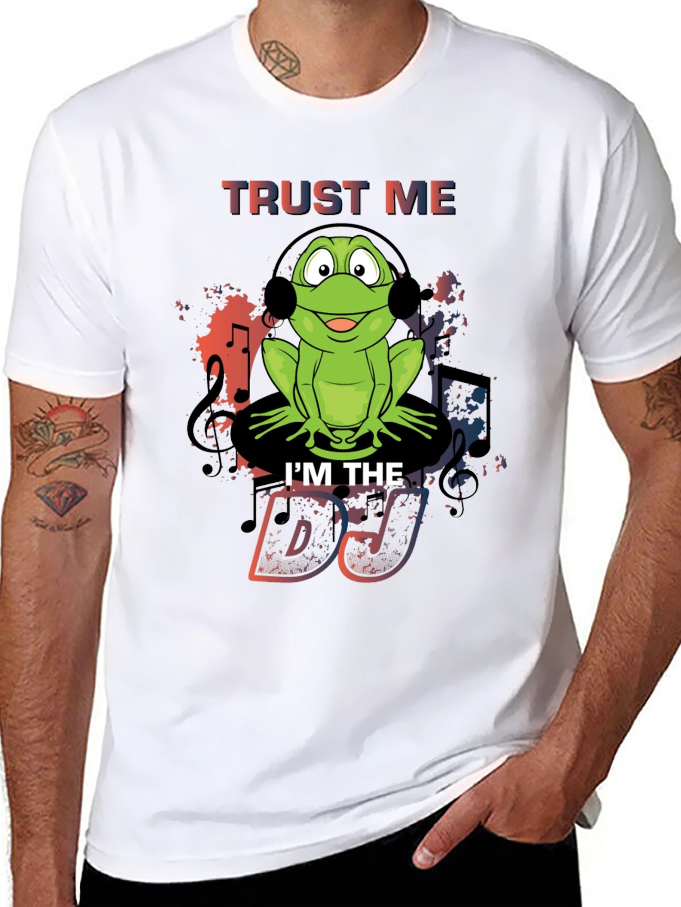 Black Trust Me I'm the DJ Frog T-Shirt view 8