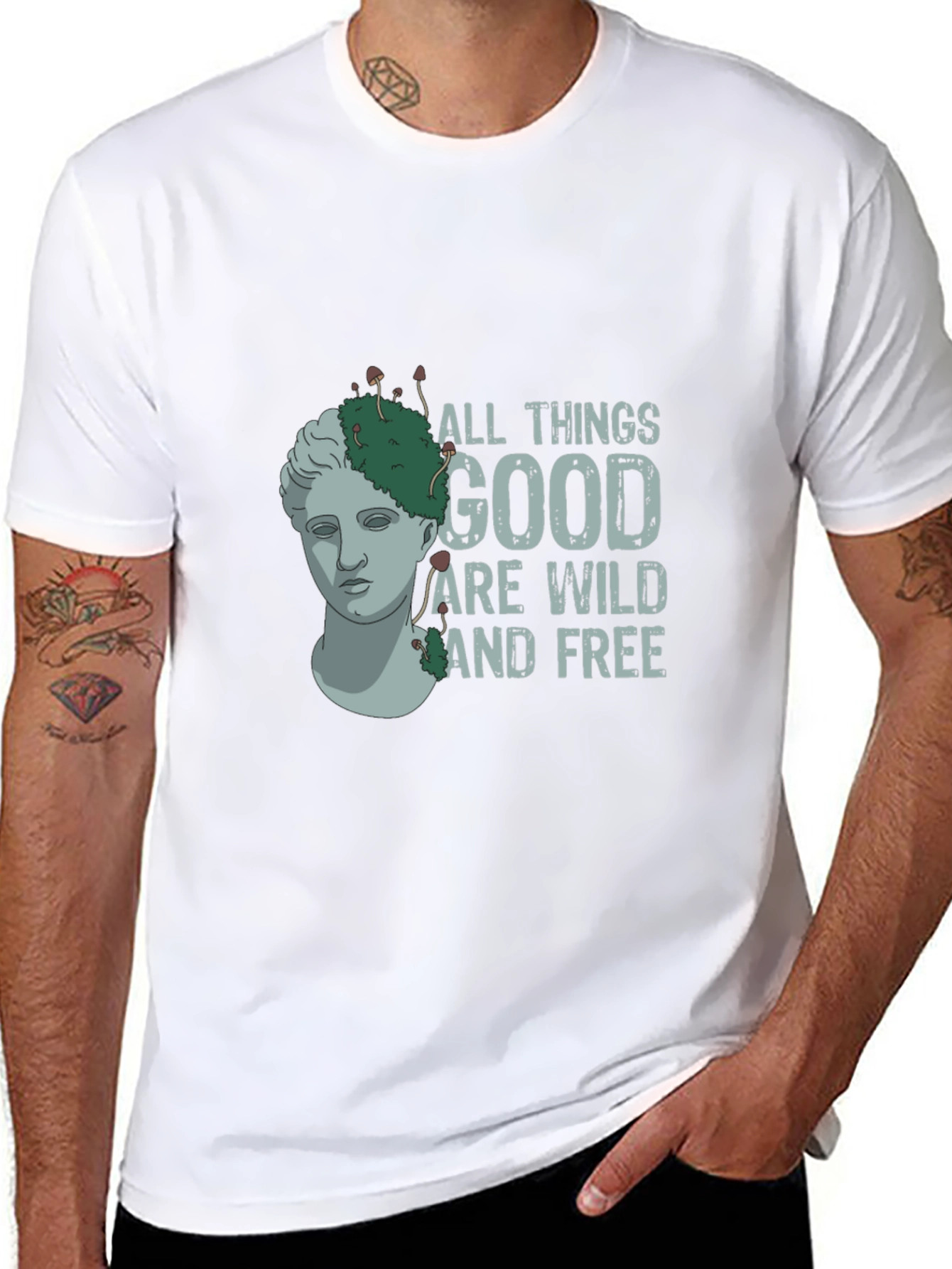 Black All Things Good Wild & Free Graphic Tee view 8