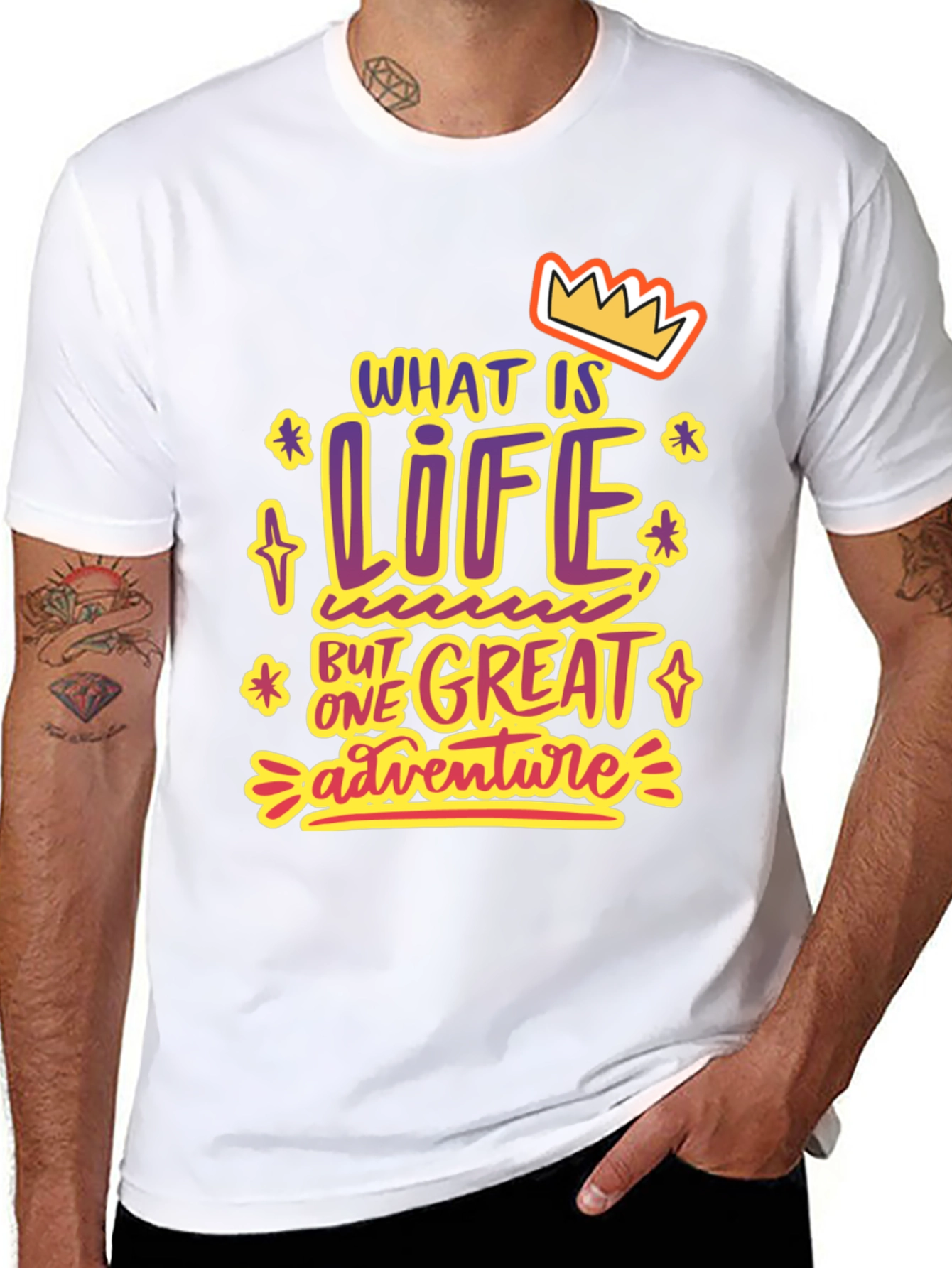 Black Life Is One Great Adventure T-Shirt view 8