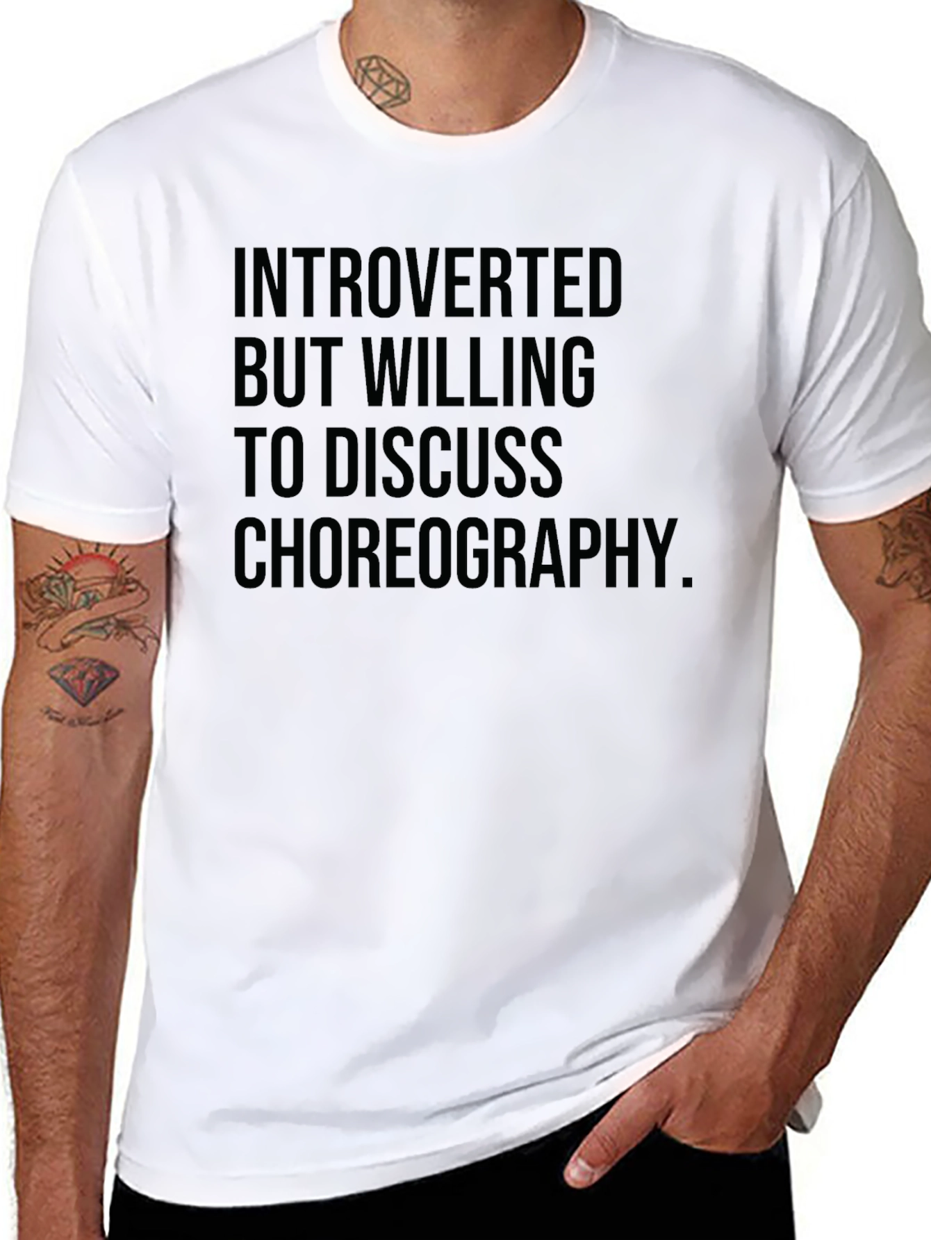 Black Introverted Choreography T-Shirt - Dance Lover Tee view 8