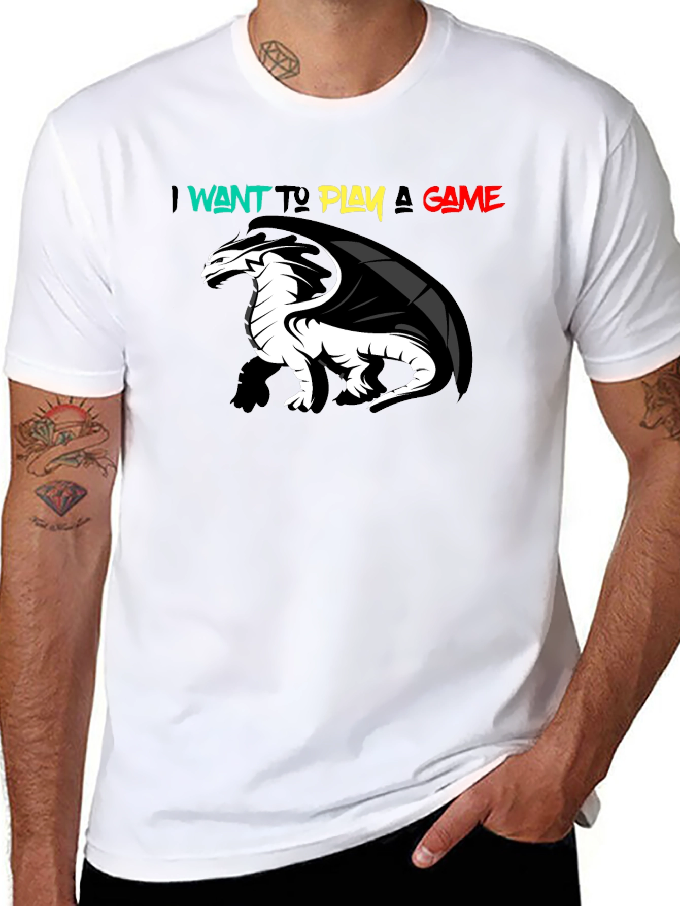Black Dragon Game T-Shirt - Black view 8