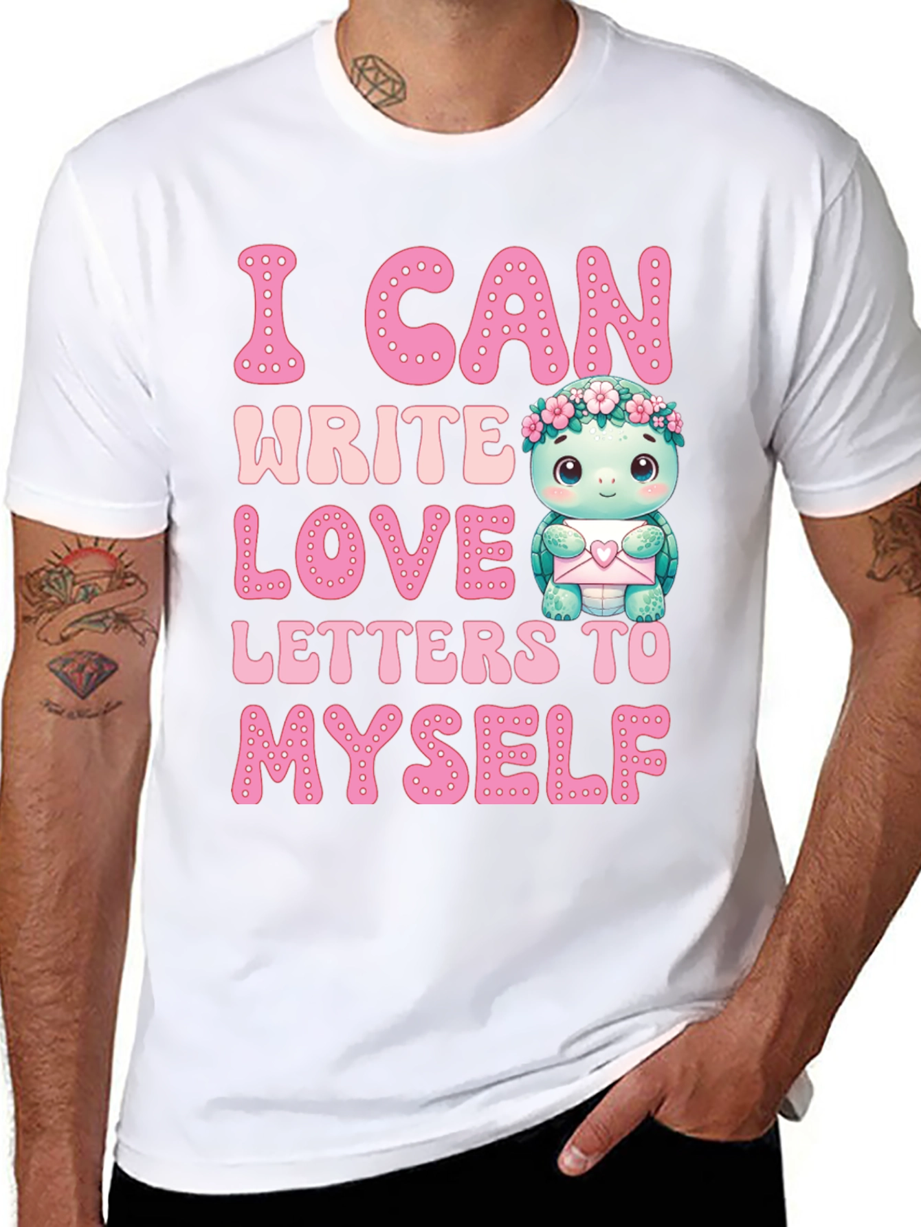 Black I Can Write Love Letters to Myself T-Shirt view 8