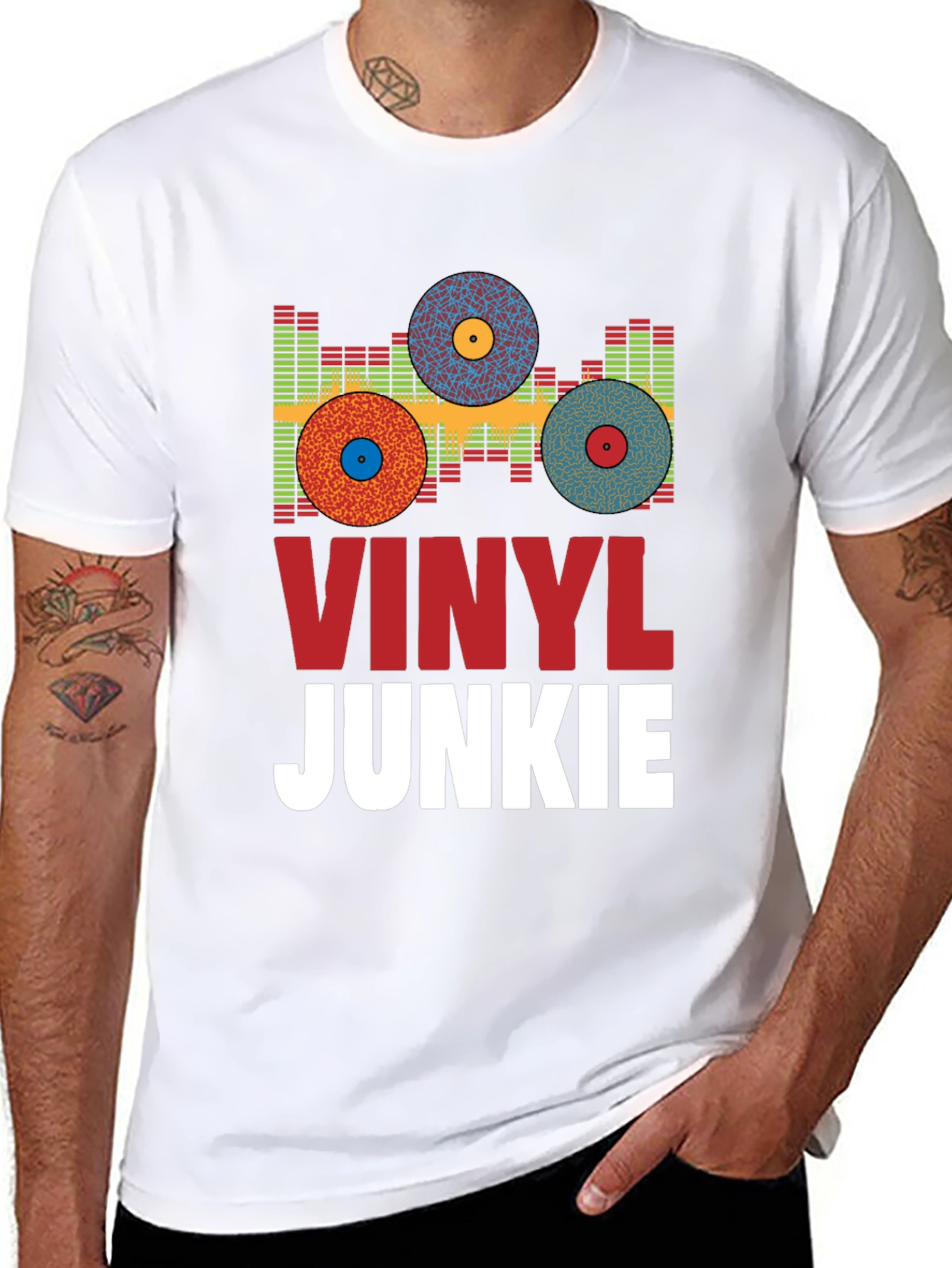Vinyl Junkie Graphic Tee - Music Lover T-Shirt - 8
