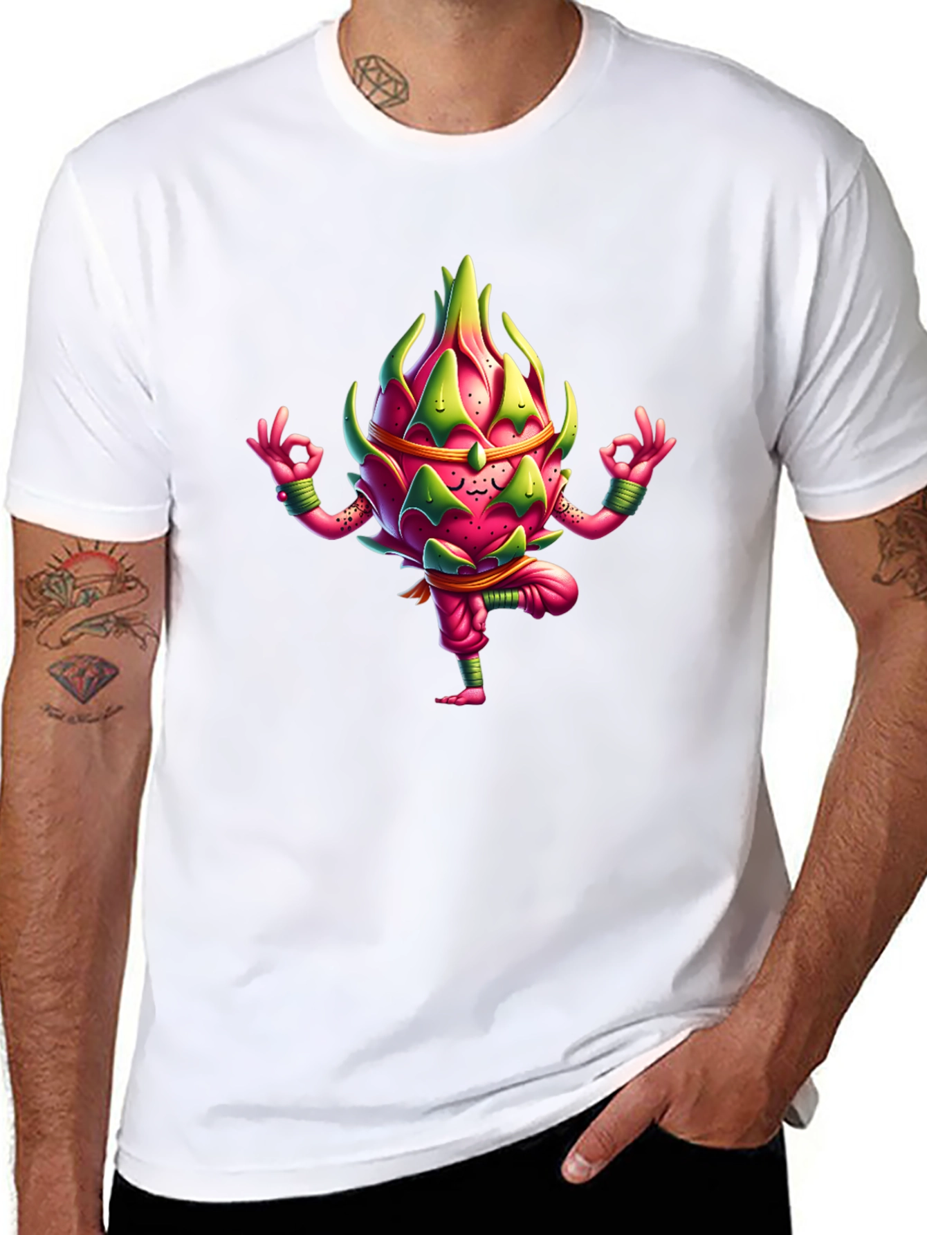 Black Dragon Fruit Yoga T-Shirt - Meditate in Style! view 8