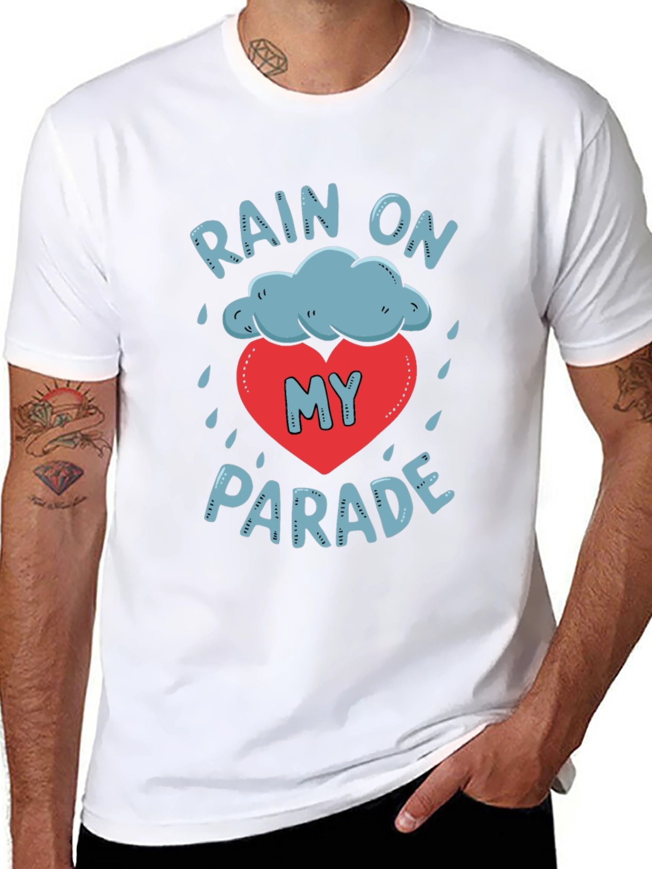 Black Rain On My Parade Graphic T-Shirt - Unisex Black Tee view 8