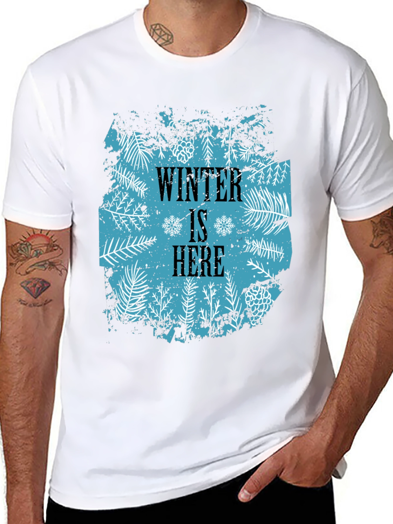 Black Winter Is Here Graphic T-Shirt view 8