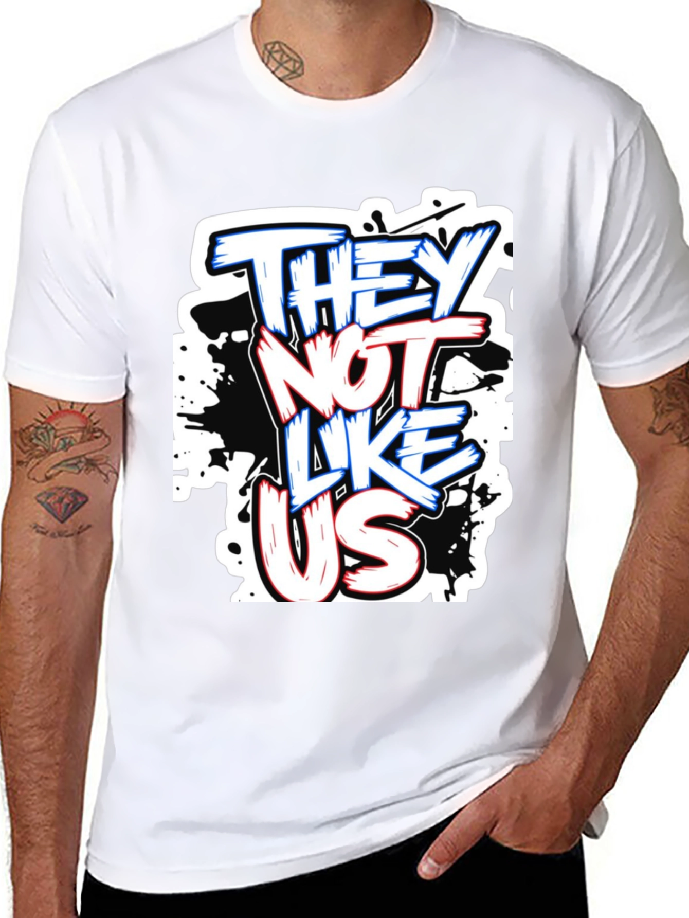 Black They Not Like Us Graphic T-Shirt view 8