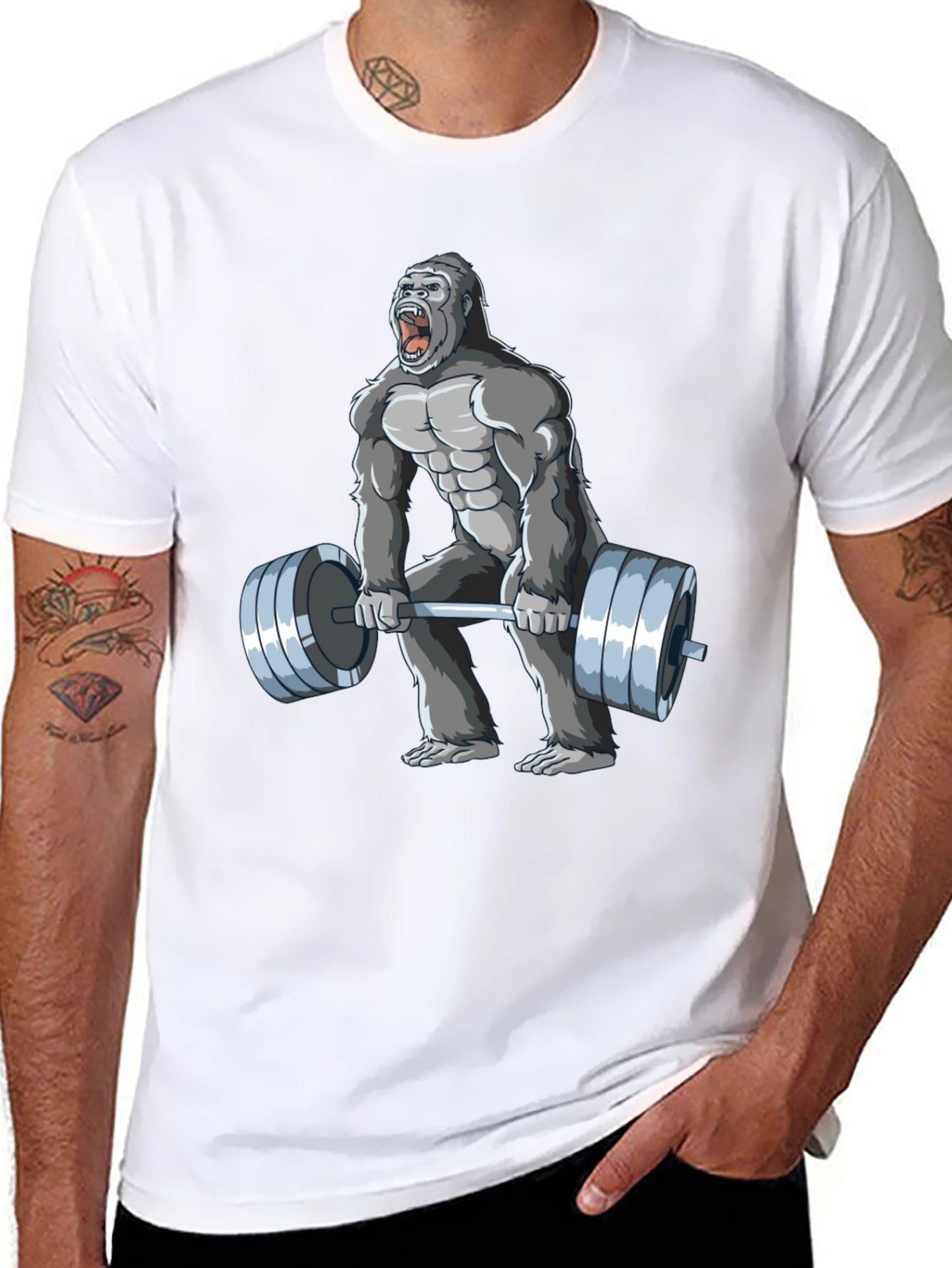 Black Gorilla Gym T-Shirt - Black view 8