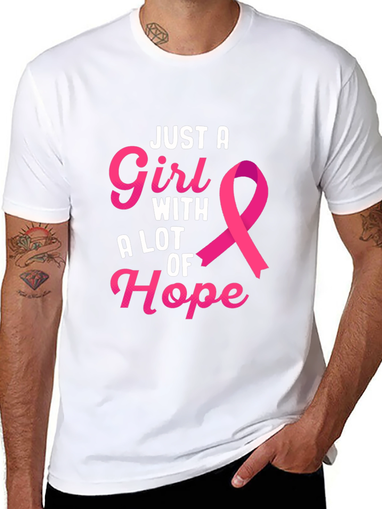 Black Just A Girl With A Lot of Hope T-Shirt view 8