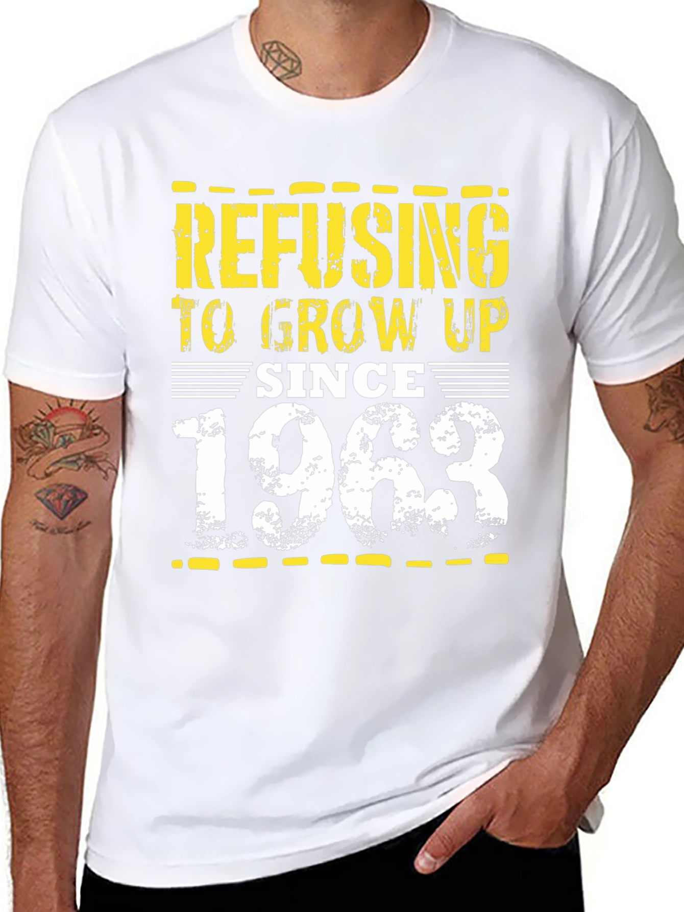 Black Refusing to Grow Up Since 1963 T-Shirt view 8