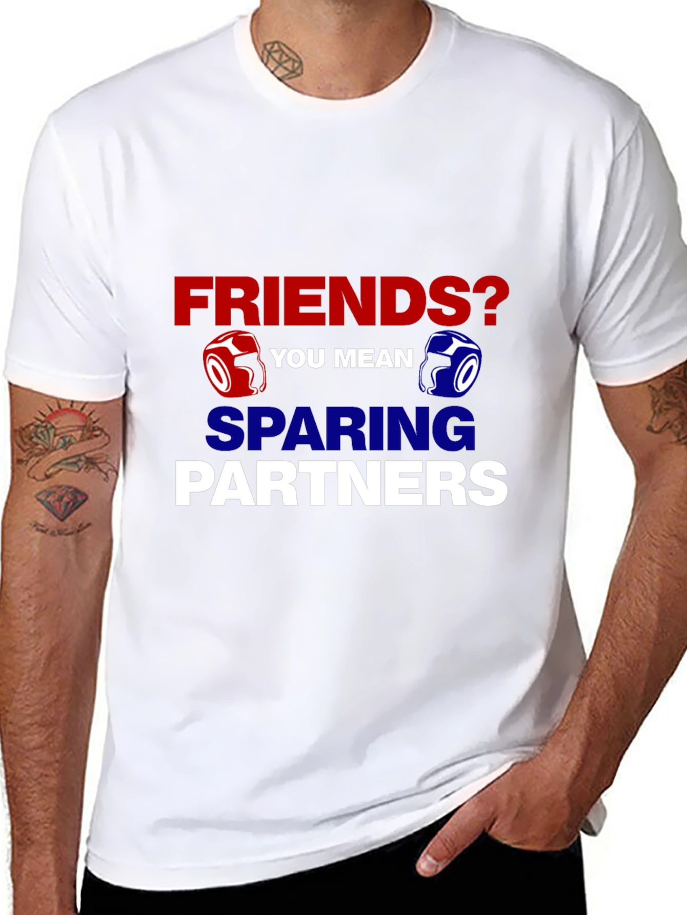 Black Friends? Sparring Partners Graphic Tee view 8