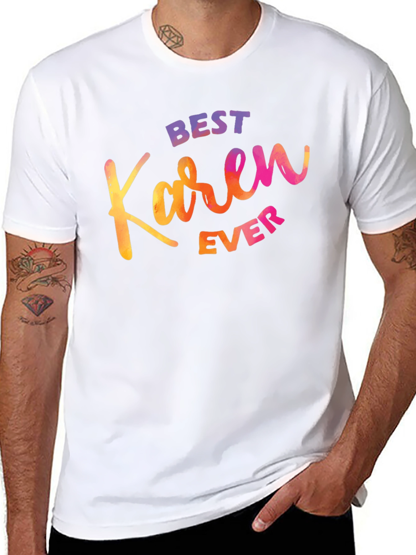 Black Best Karen Ever T-Shirt - Funny Sarcastic Graphic Tee view 8