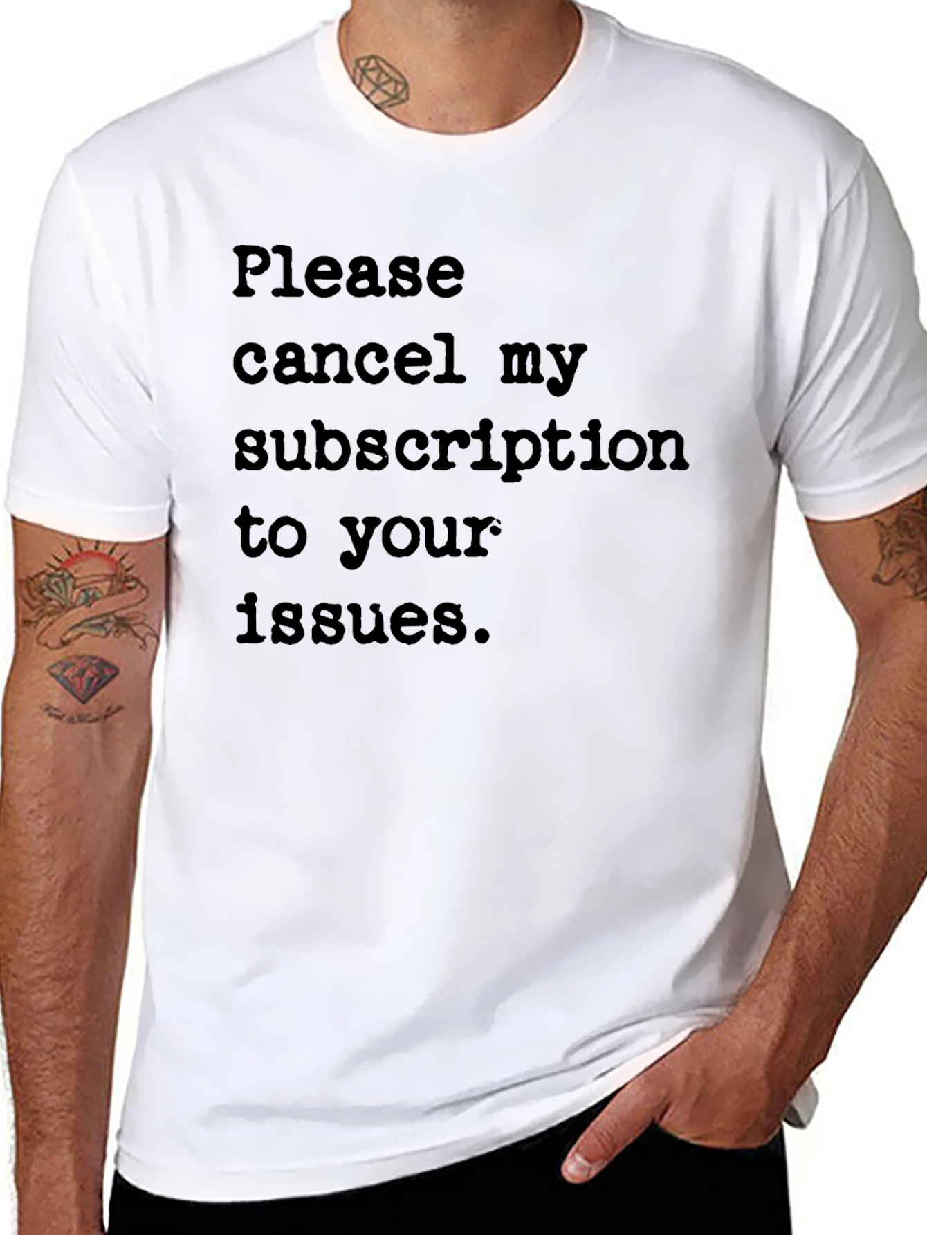 Black Cancel My Subscription T-Shirt - Funny Sarcastic Tee view 8