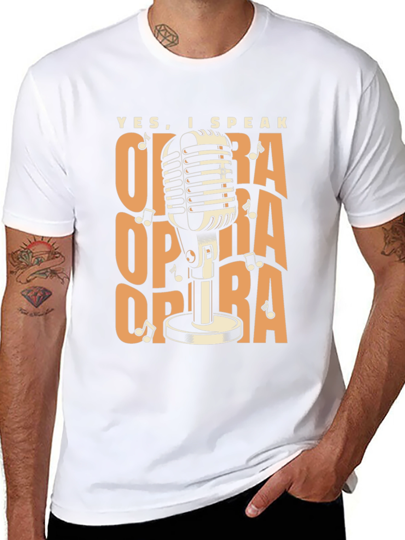 Black Yes, I Speak Opera - Music Lover T-Shirt view 8