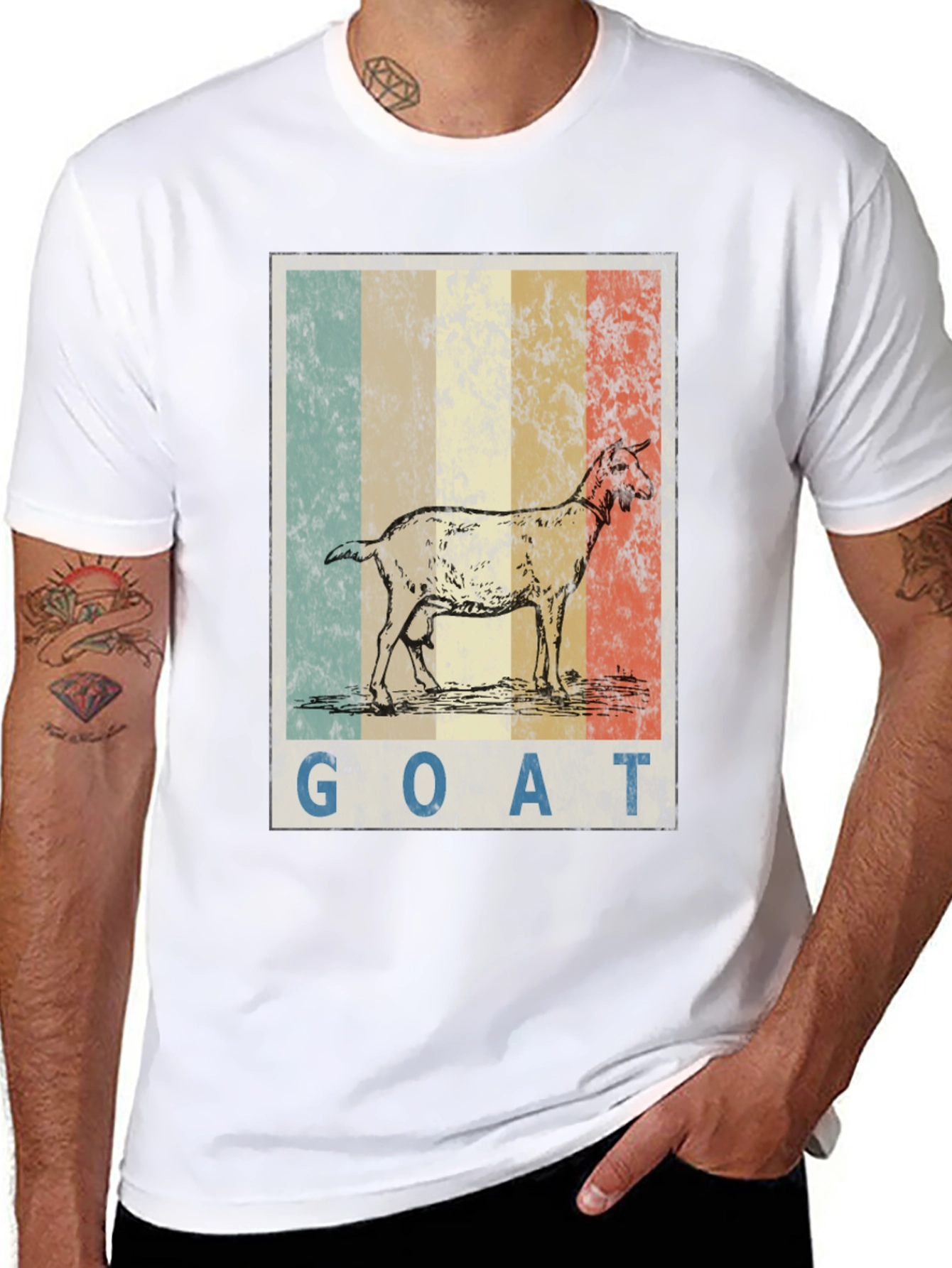 Black Vintage Goat T-Shirt - Graphic Tee view 8