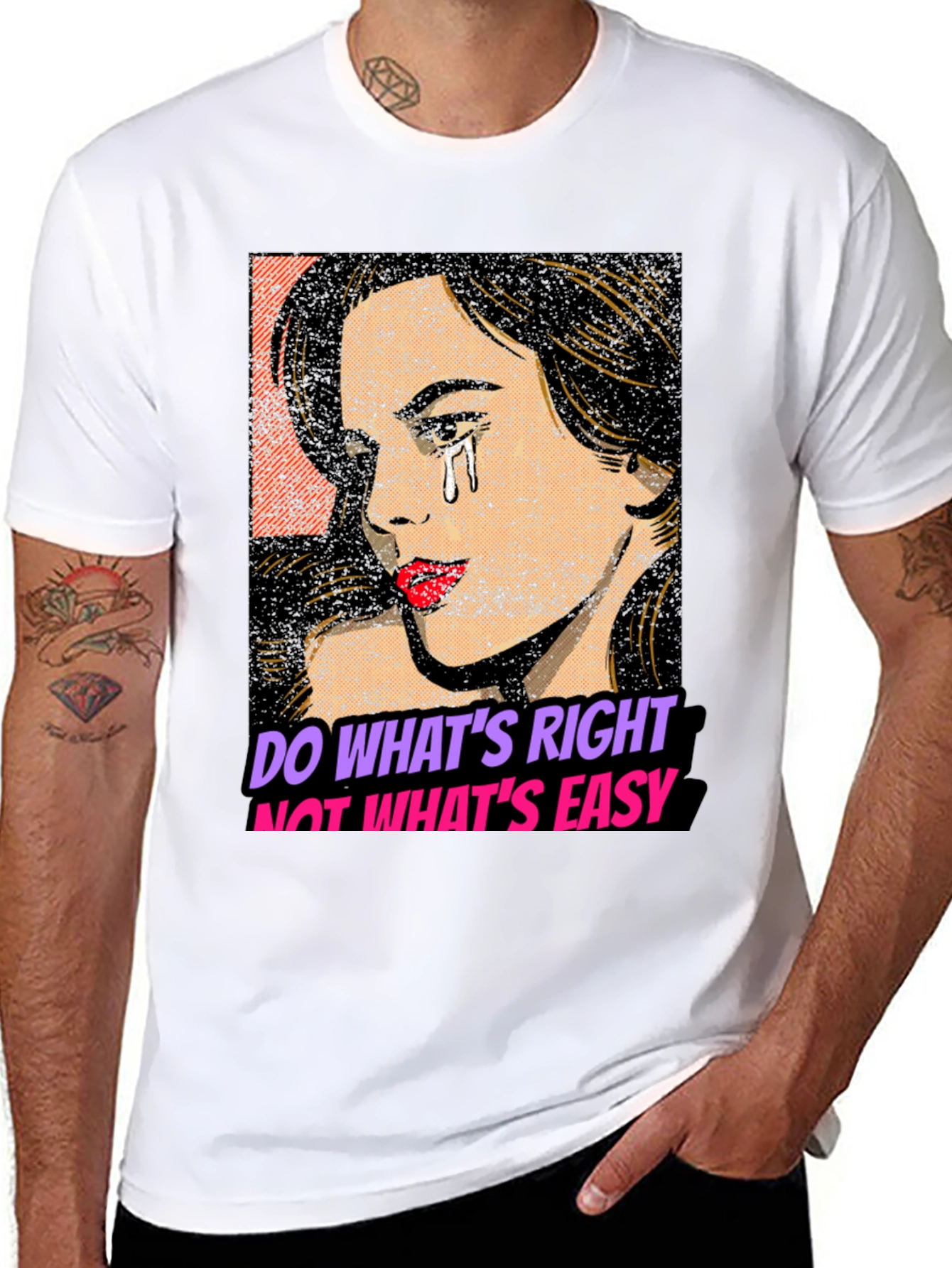 Black Do What's Right T-Shirt view 8