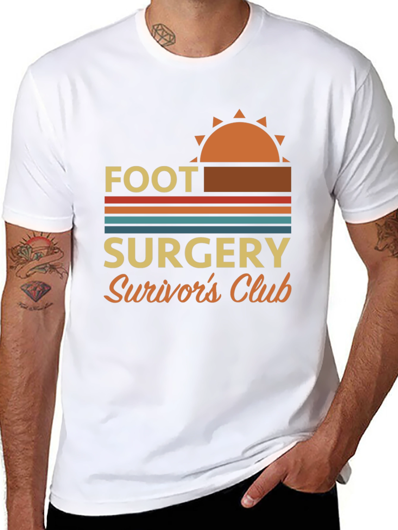 Black Foot Surgery Survivor's Club Graphic Tee view 8