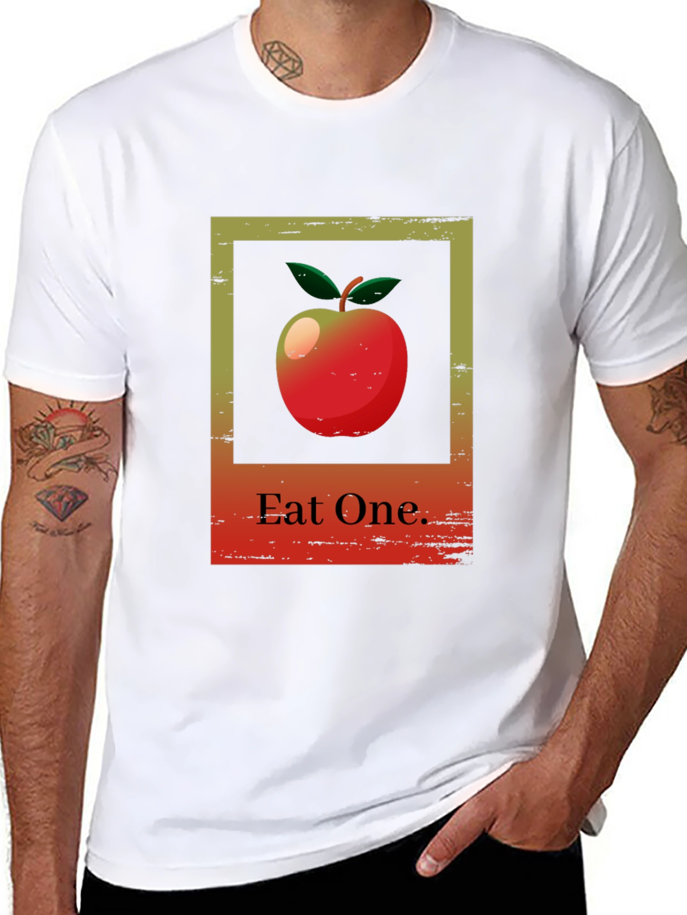 Eat One Apple Graphic T-Shirt - 8