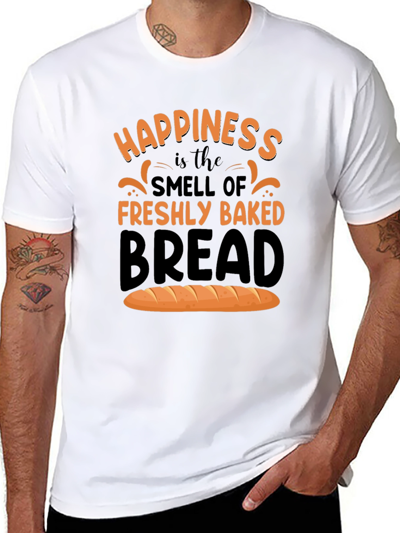 Black Happiness is Freshly Baked Bread T-Shirt view 8