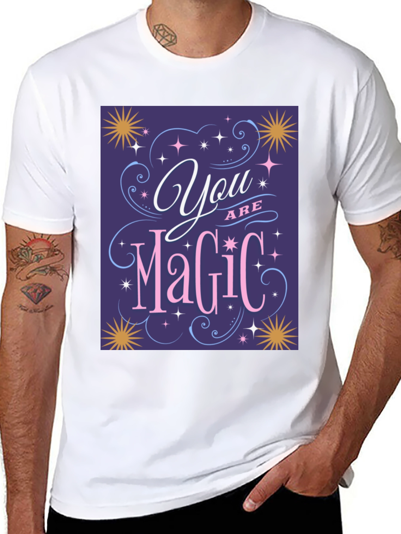 Black You Are Magic T-Shirt - Positive Vibes Tee view 8