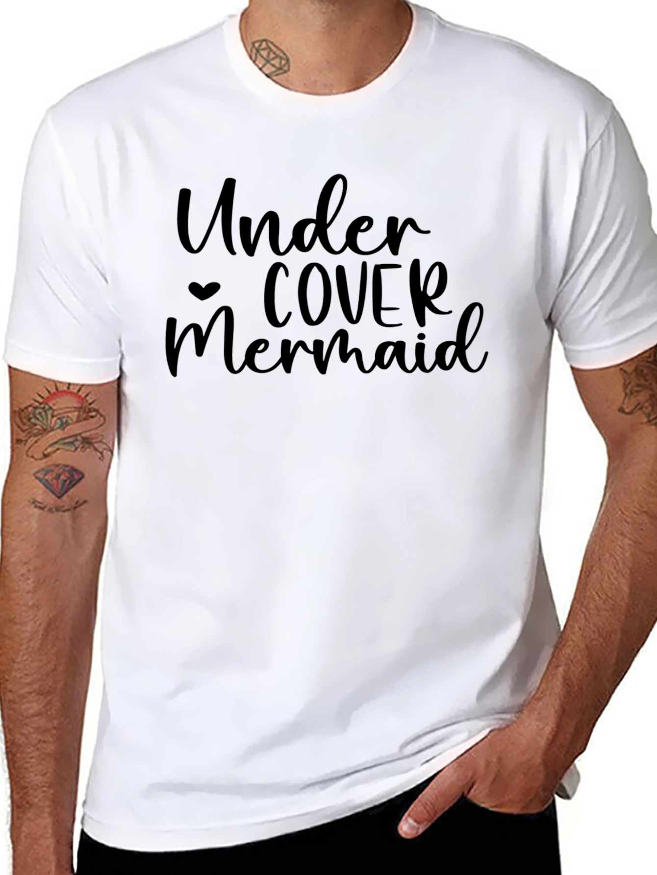 Undercover Mermaid Graphic Tee - Black - 8