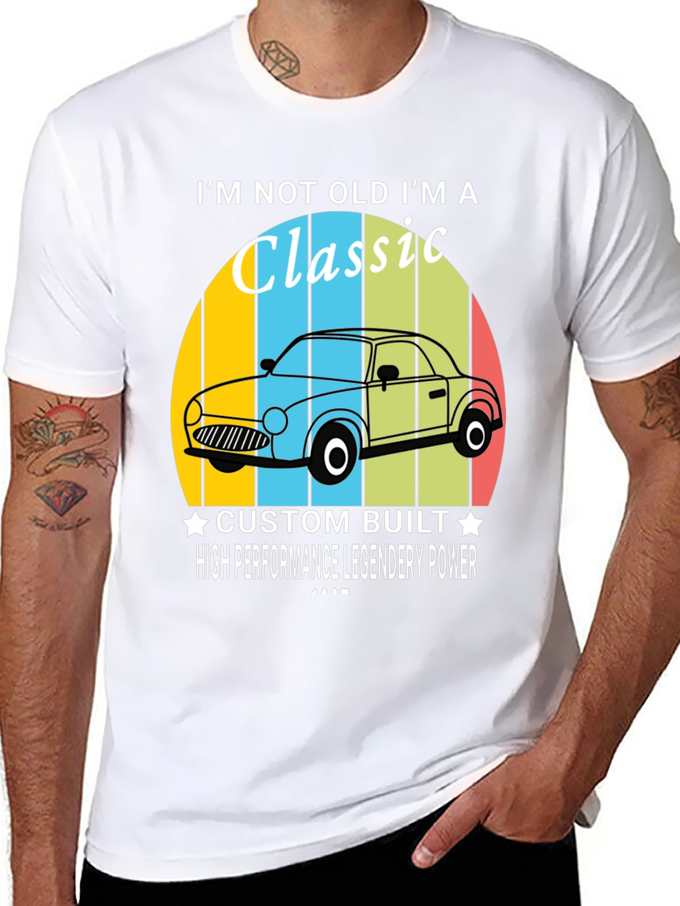Black I'm Not Old I'm A Classic Car T-Shirt view 8