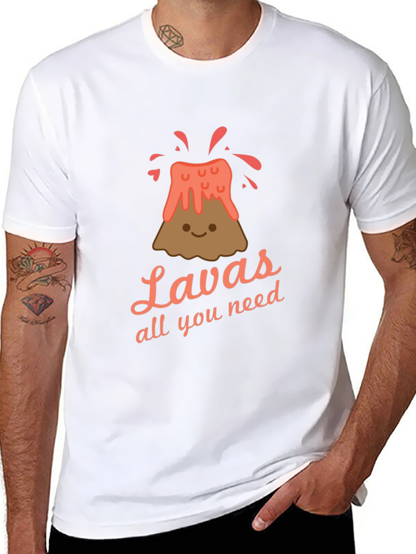 Black Cute Lava Volcano Graphic T-Shirt -  All You Need! view 8
