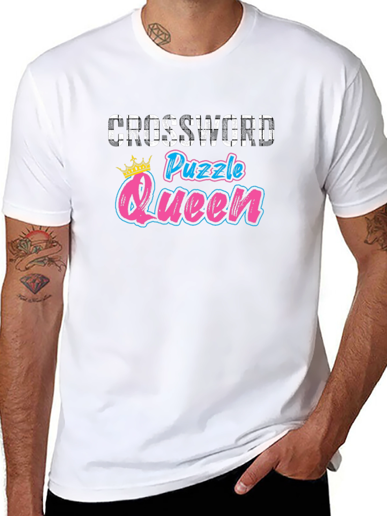 Crossword Puzzle Queen Graphic Tee - 8
