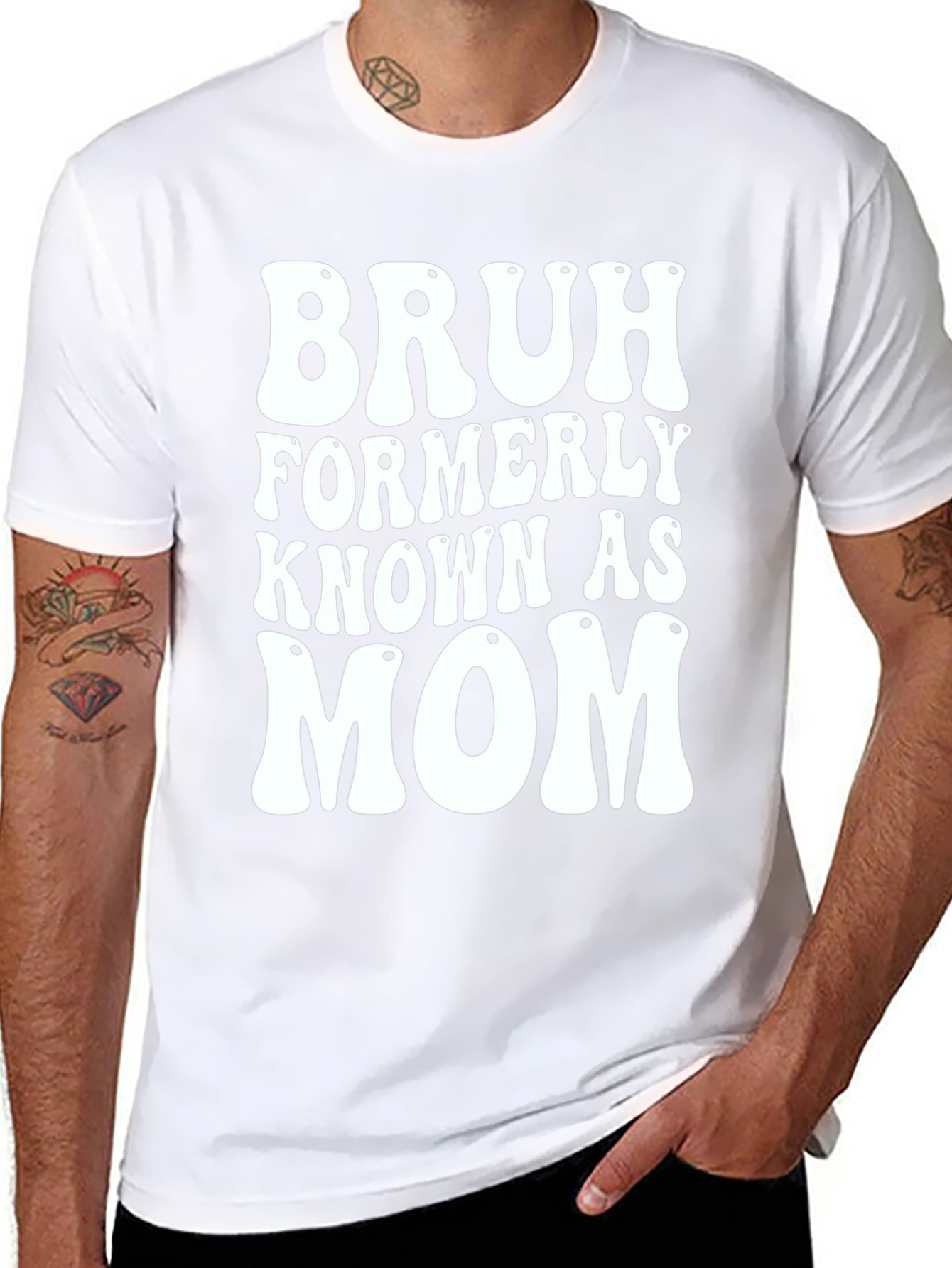 Black Bruh Formerly Known As Mom T-Shirt - Black view 8