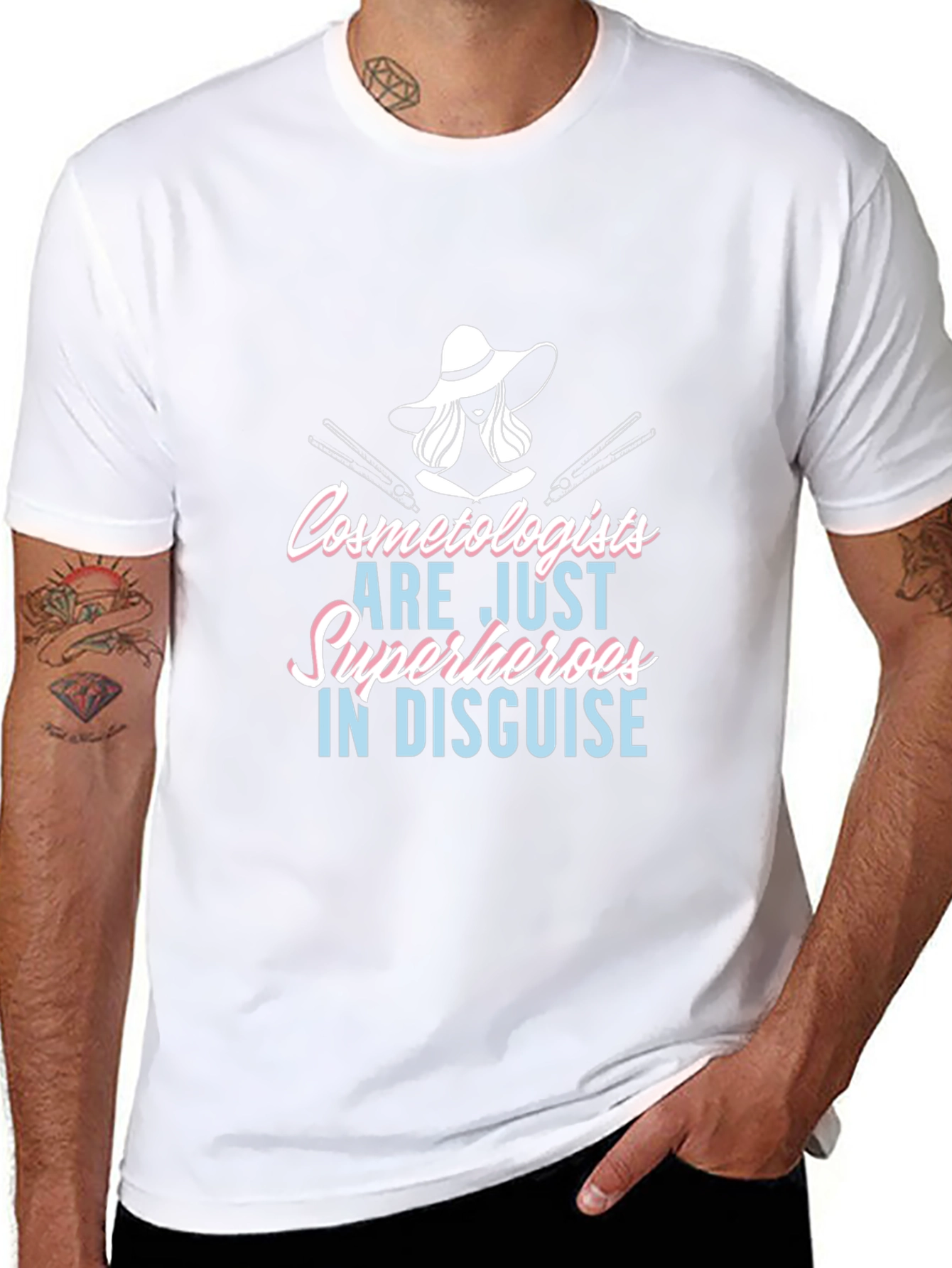 Cosmetologist Superhero Graphic Tee - 8