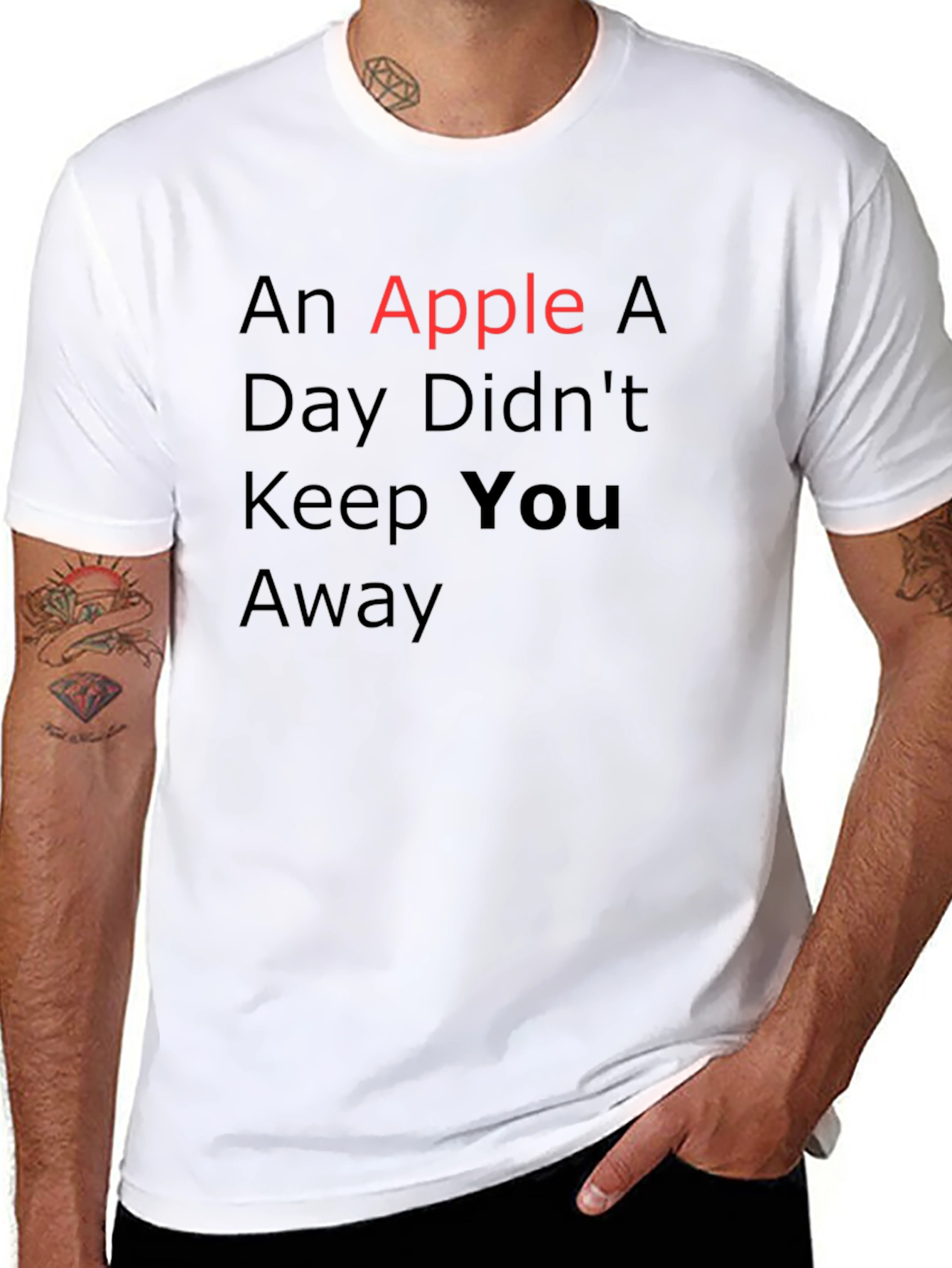 Black An Apple A Day Didn't Keep You Away T-Shirt view 8