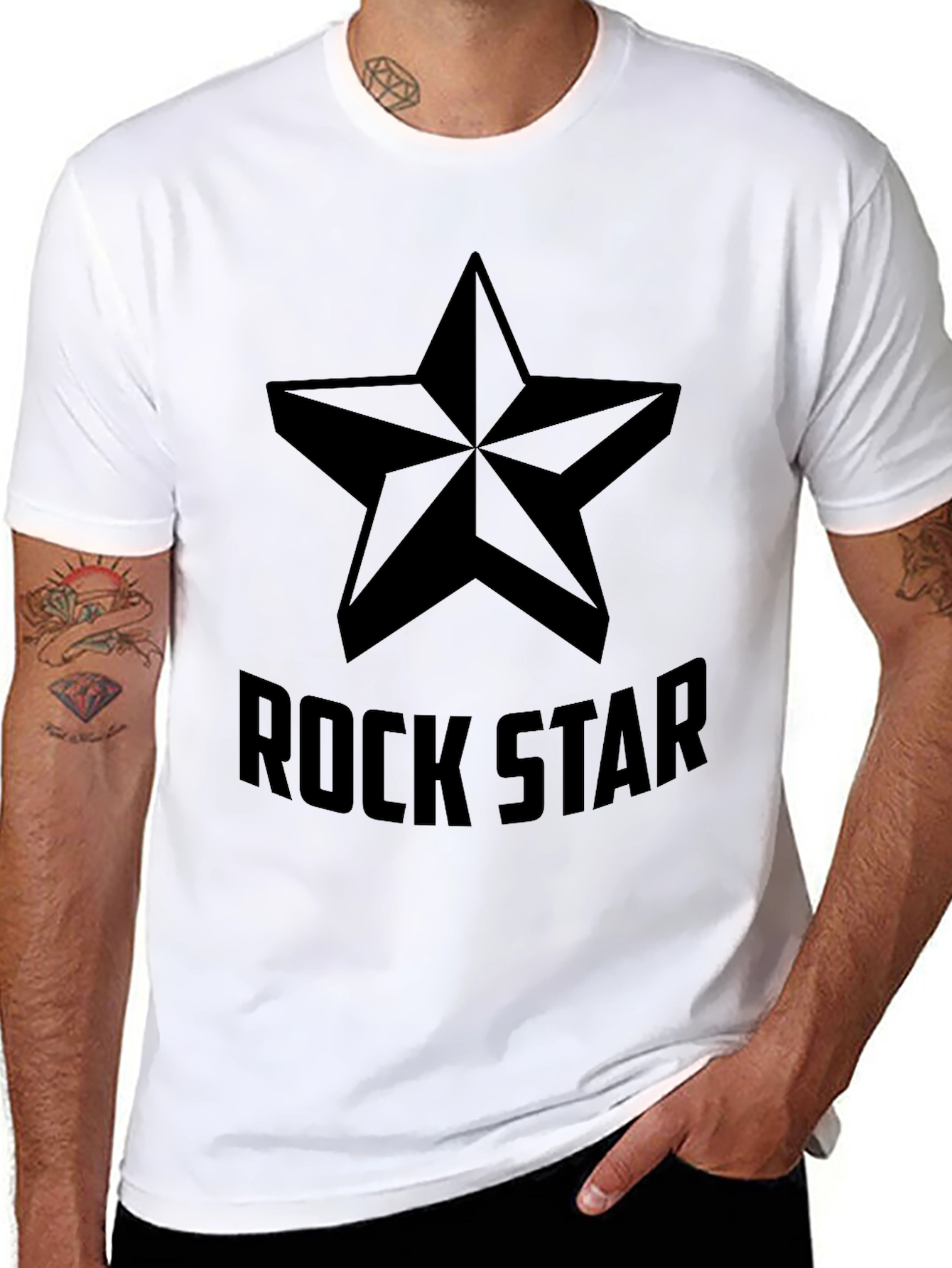 Black Rock Star Graphic Tee - Black view 8