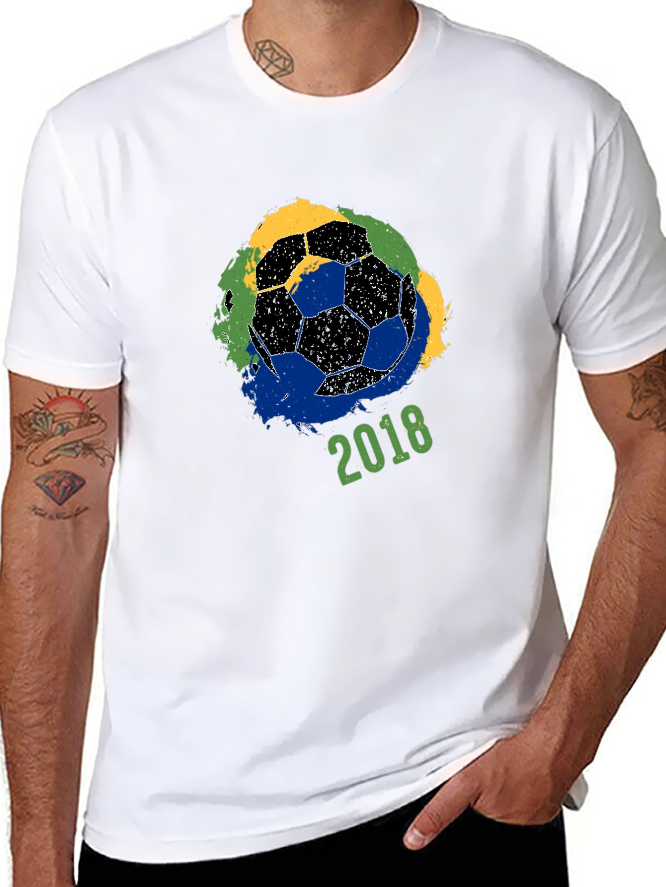 Soccer Ball 2018 T-Shirt - World Cup Brazil Colors - 8