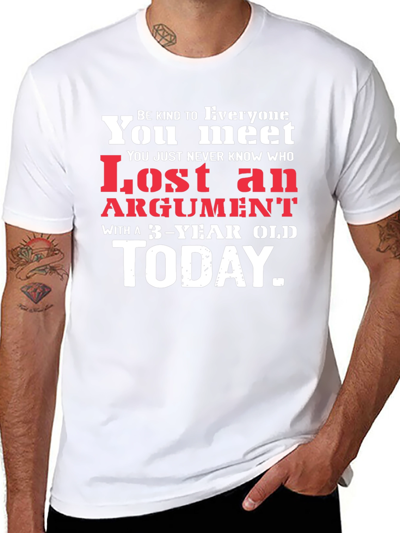 Black Humorous "Lost Argument" Graphic Tee view 8