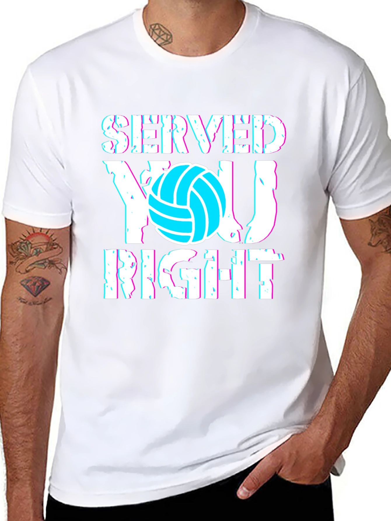 Black Served You Right Volleyball Graphic Tee view 8
