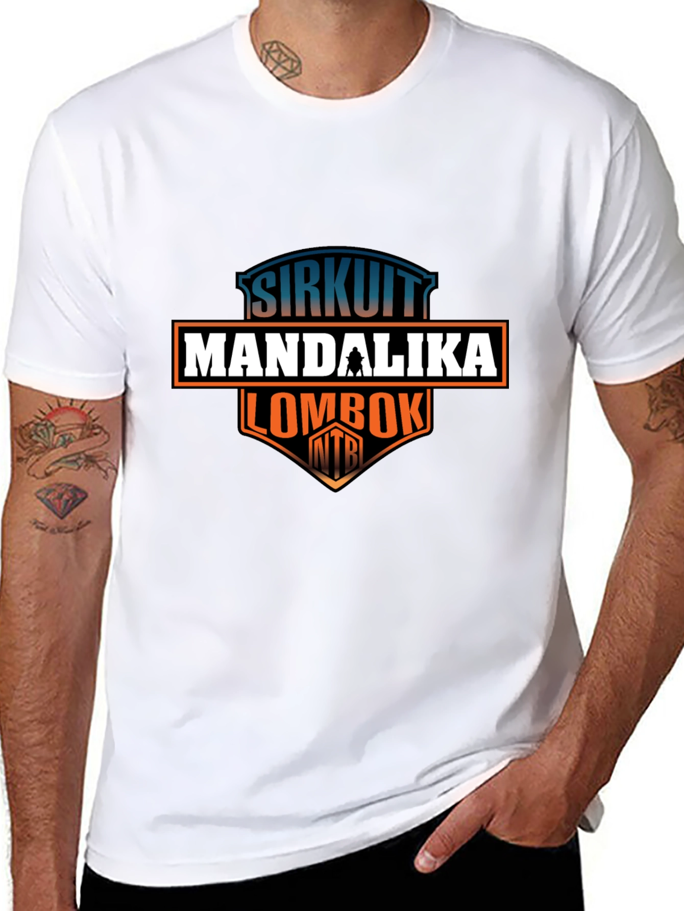 Black Sirkuit Mandalika Lombok T-Shirt view 8