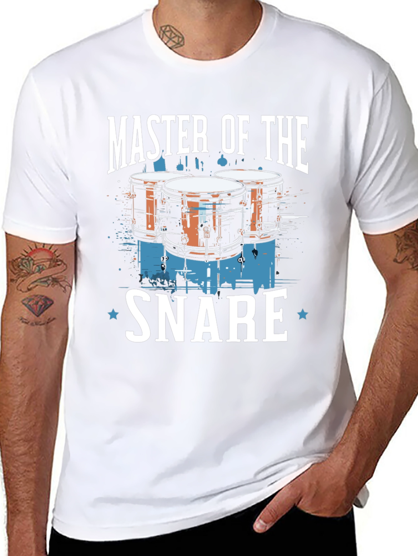 Black Master of the Snare Drummer T-Shirt - Black view 8