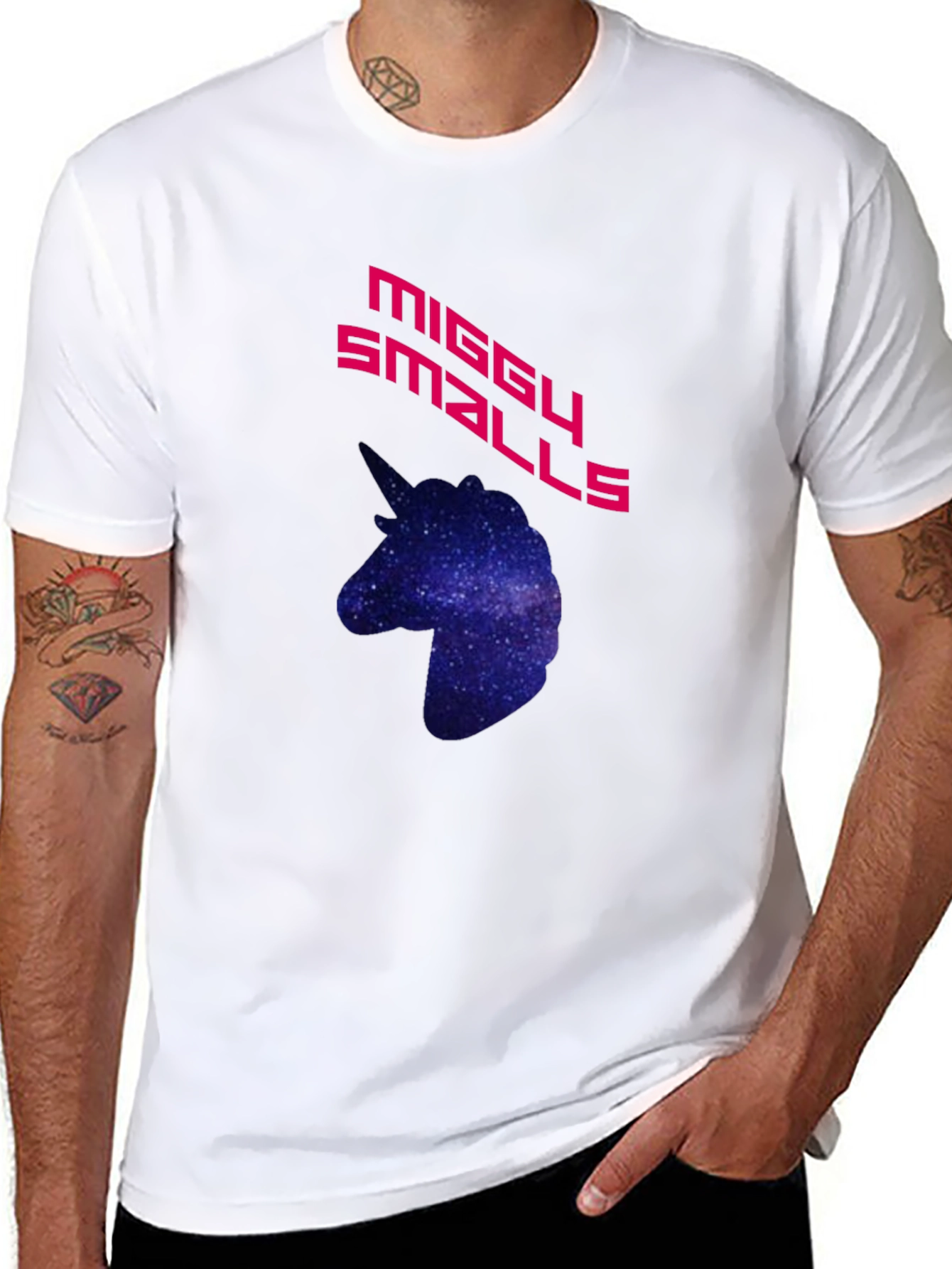 Black MIGGY SMALLS Graphic T-Shirt - Galaxy Unicorn view 8