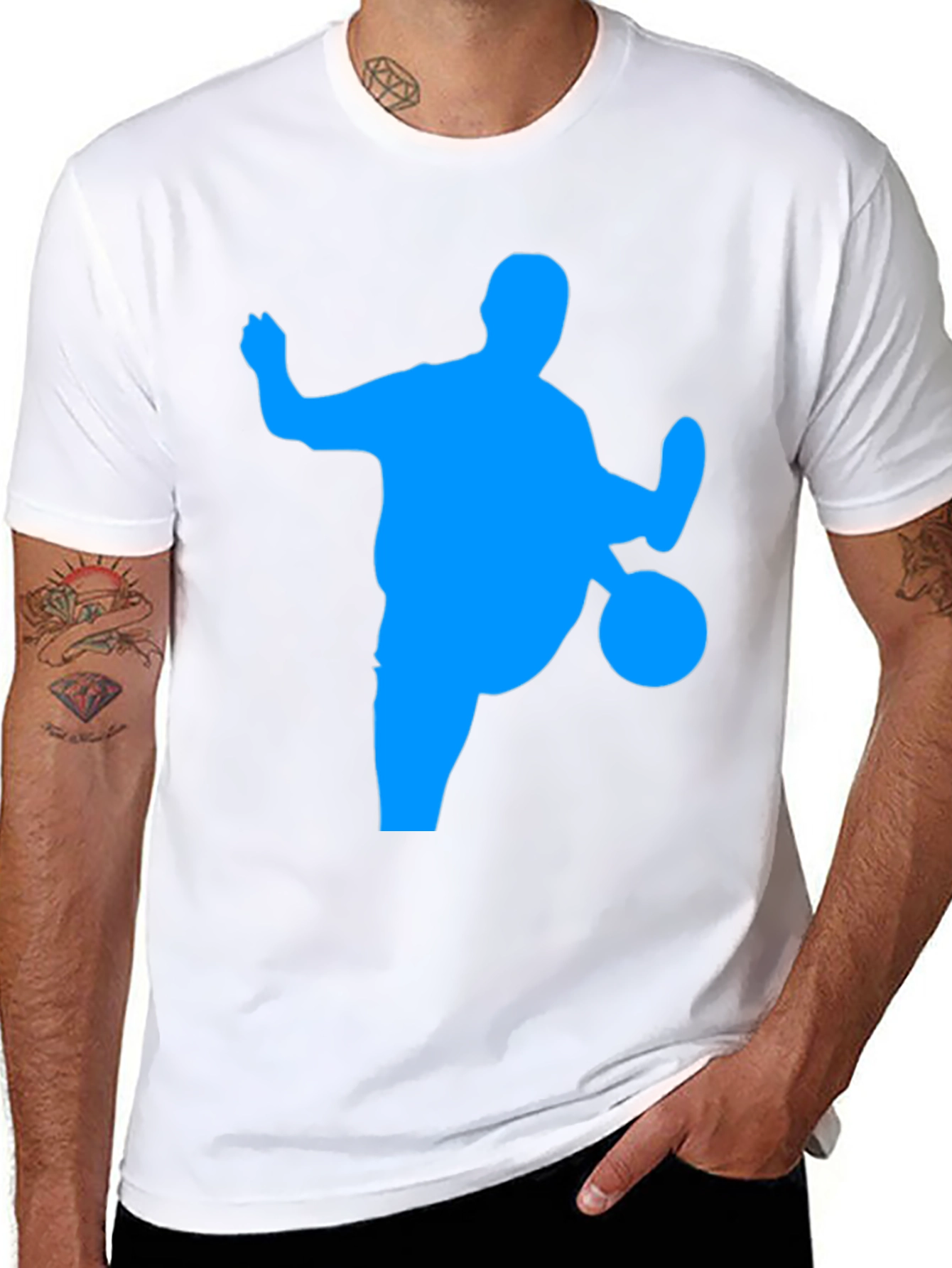 Black Soccer Silhouette Graphic Tee - Black view 8