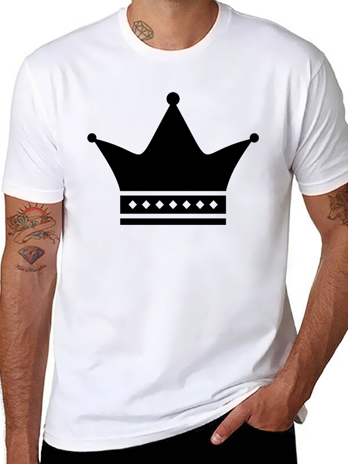 Black Black Crown Graphic Tee - King Style view 8