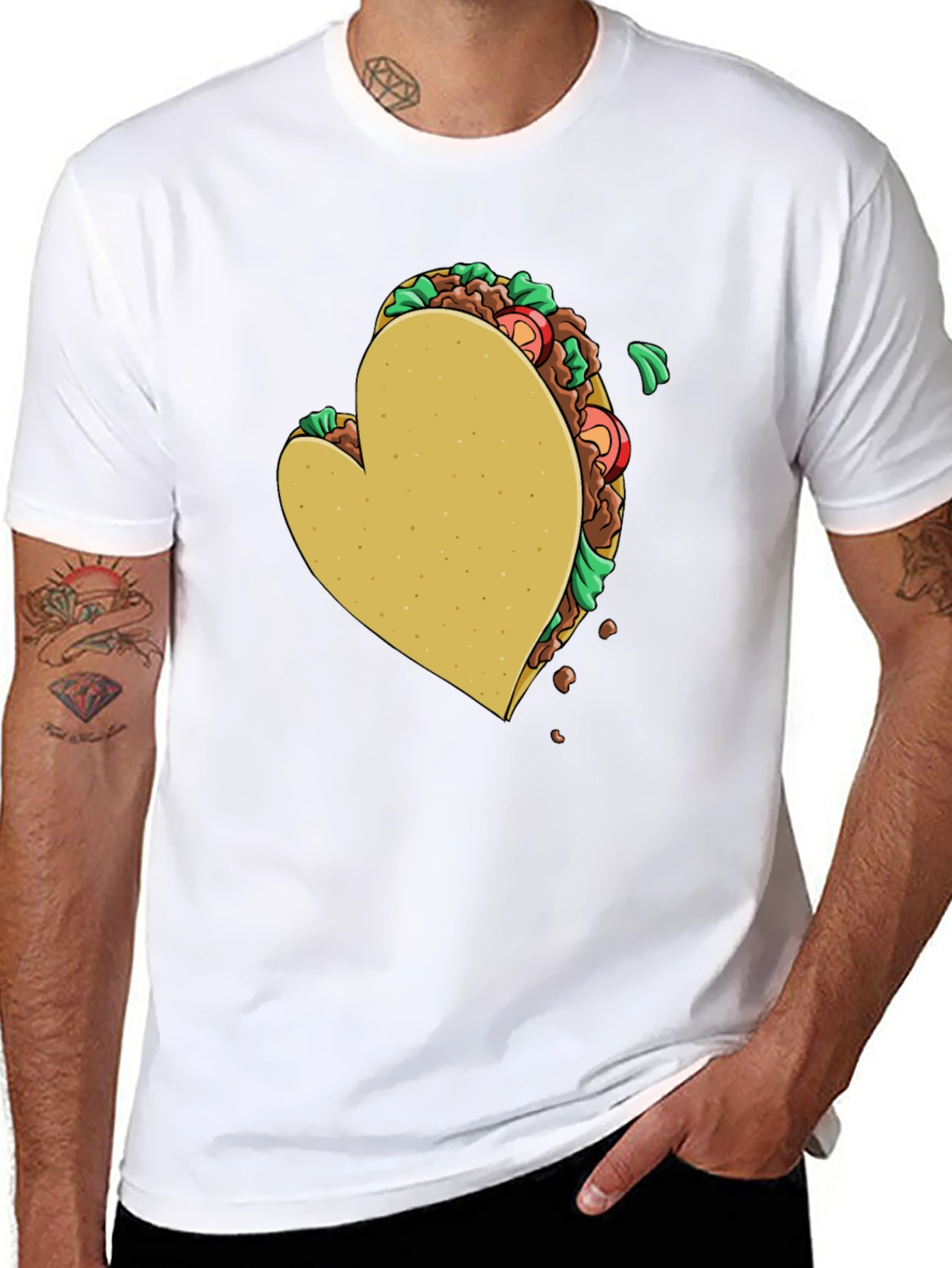 Black Heart Taco Graphic T-Shirt view 8