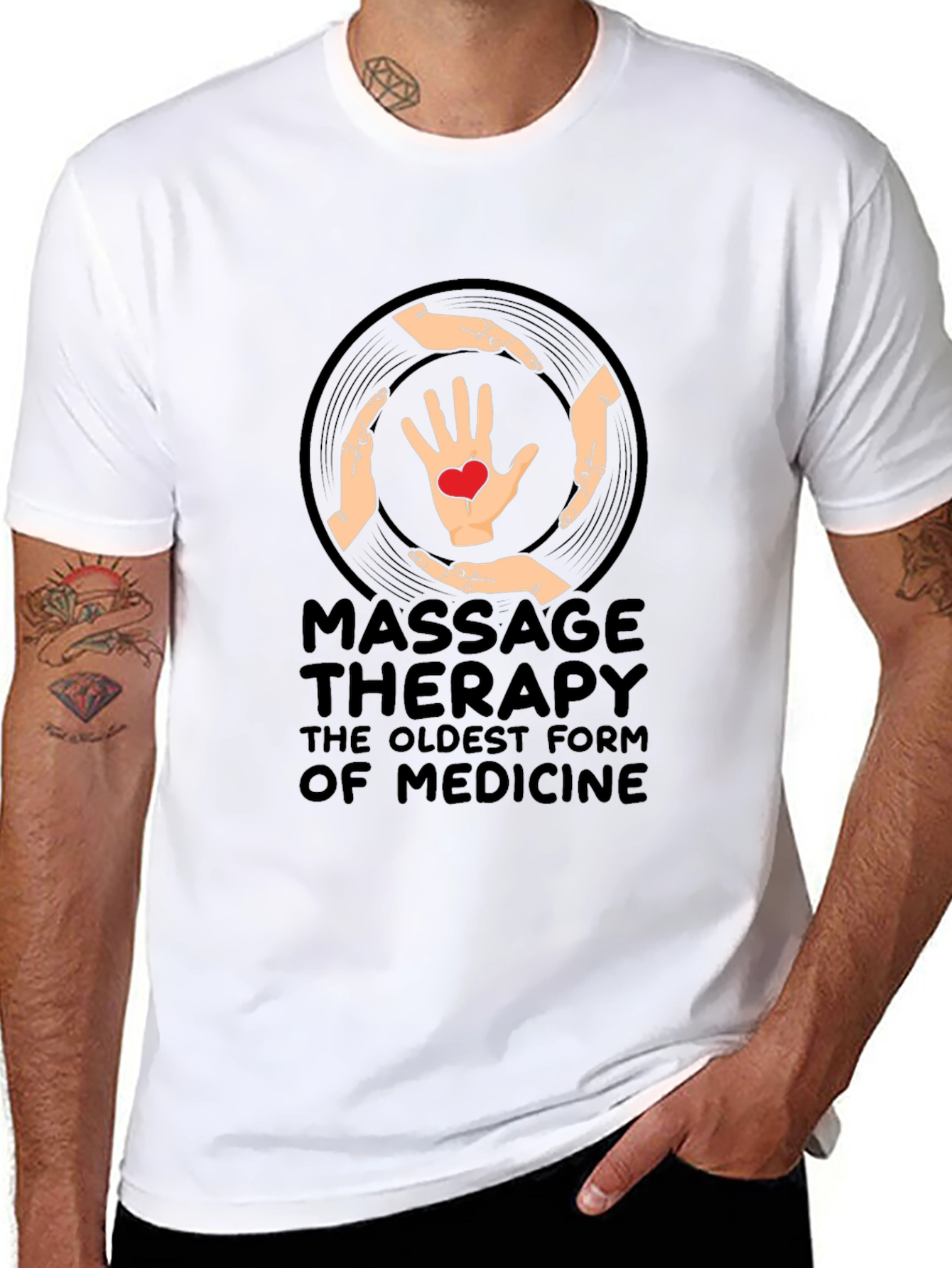Massage Therapy T-Shirt - Oldest Form of Medicine - 8