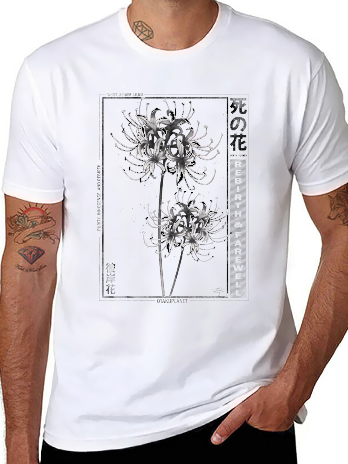 Black Floral Graphic T-Shirt - Black view 8