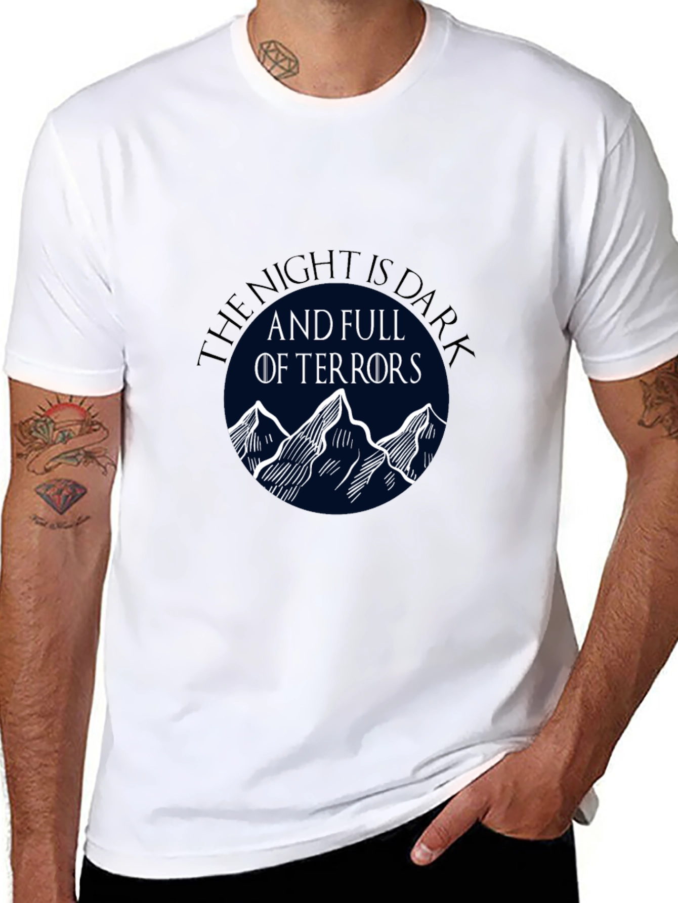 Black The Night Is Dark T-Shirt view 8