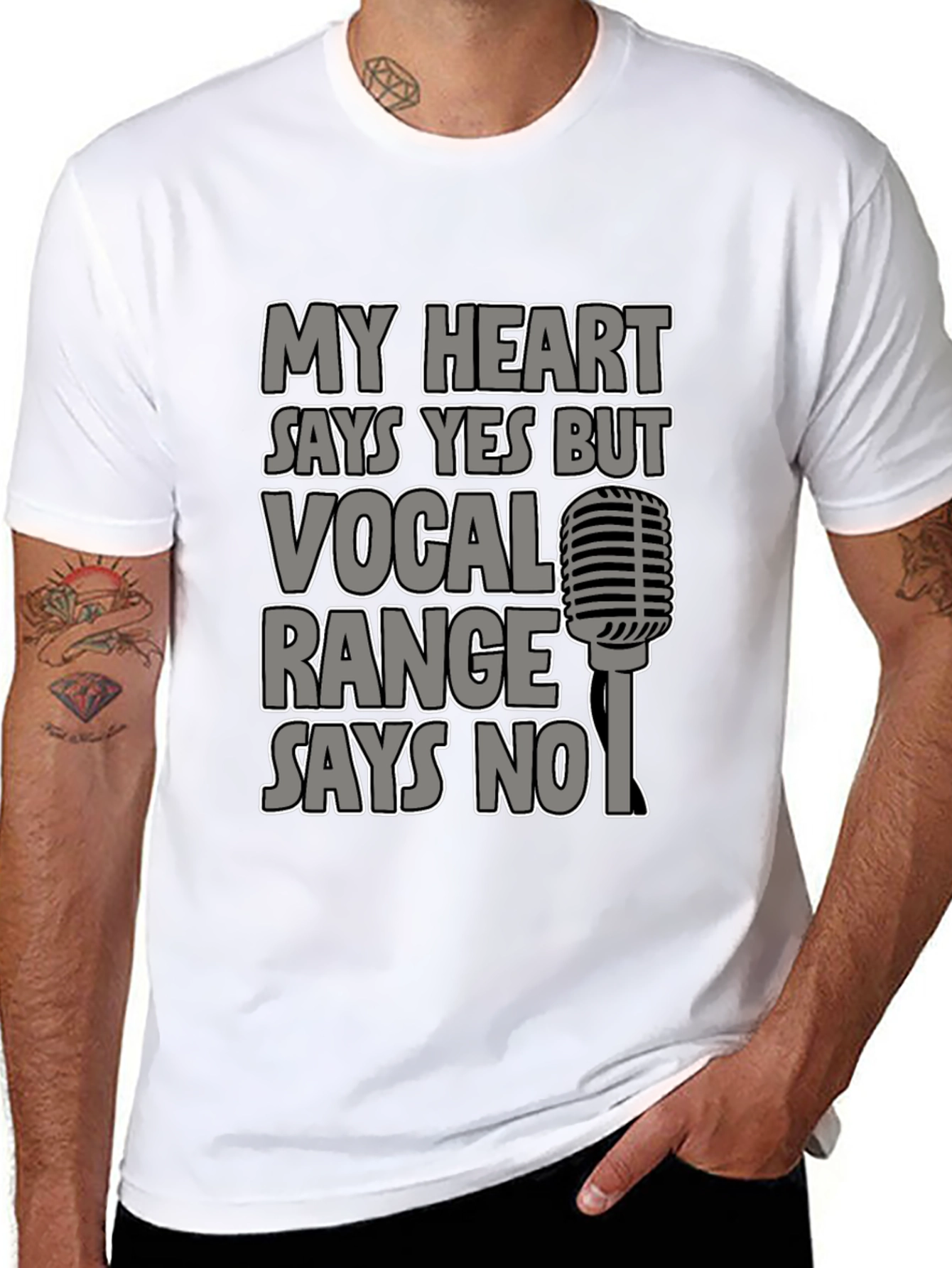 Black My Heart Says Yes T-Shirt, Vocal Range Says No view 8