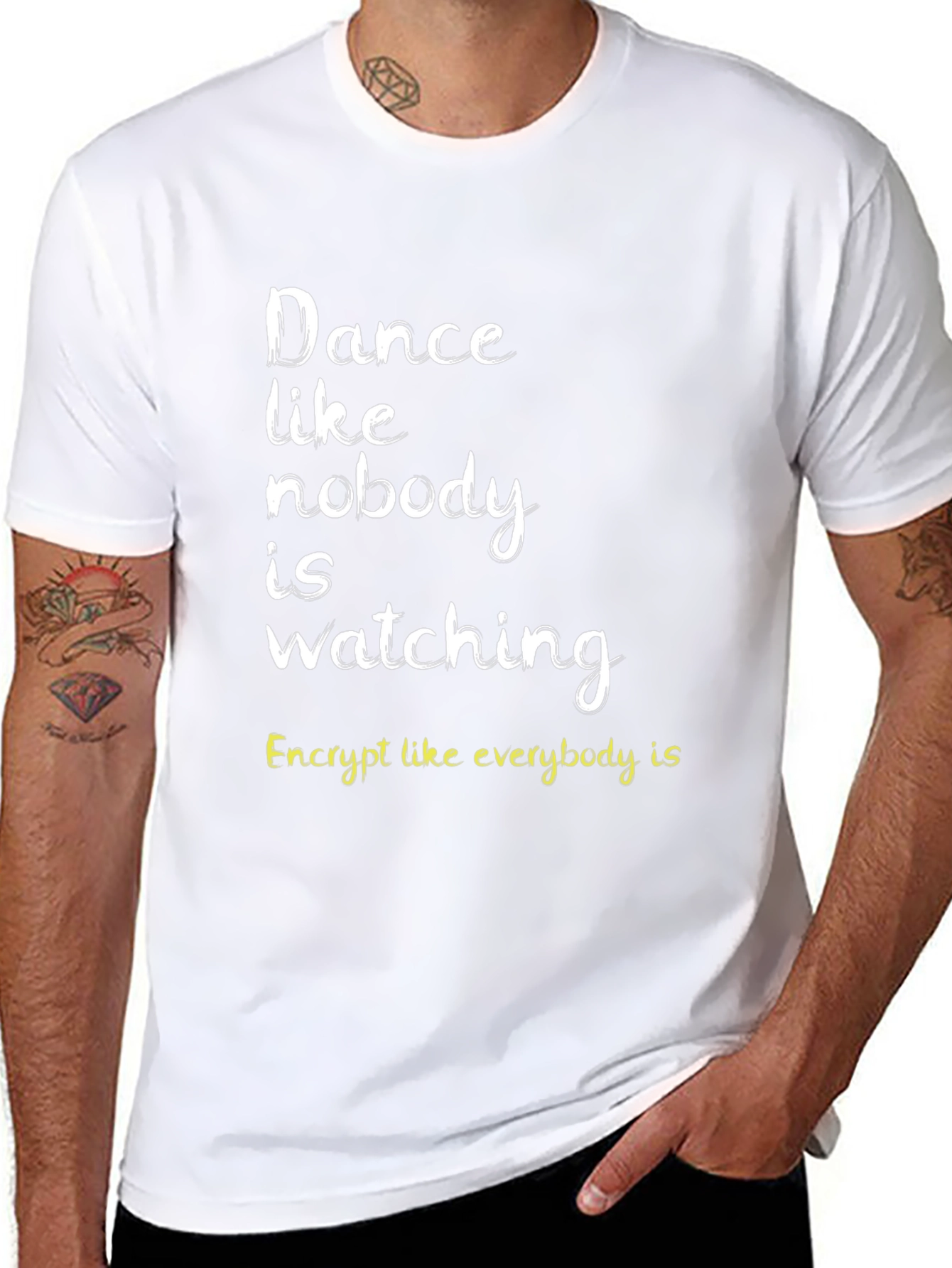 Black Dance Like Nobody's Watching T-Shirt - Black view 8