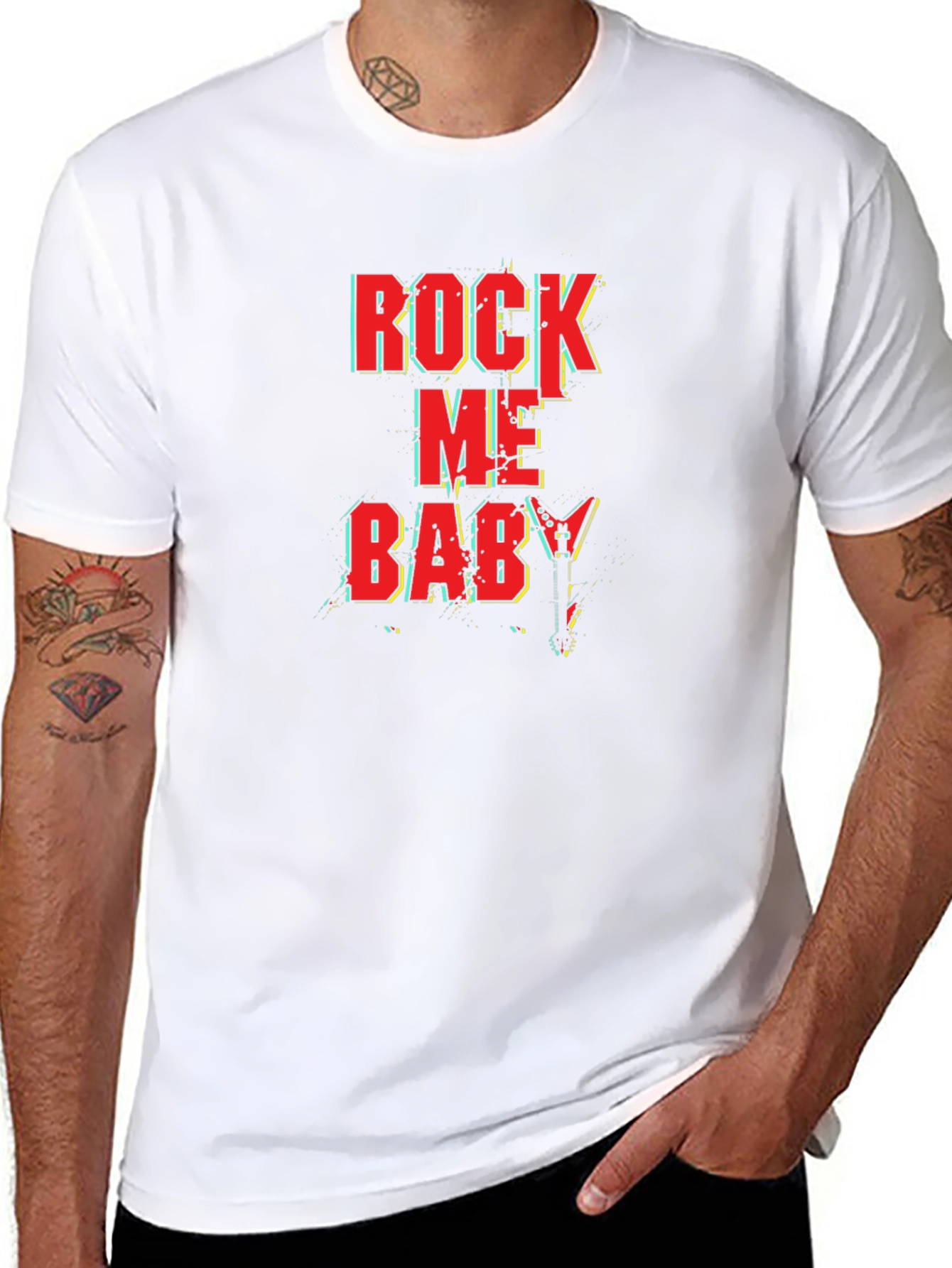 Black Rock Me Baby Black Graphic Tee view 8