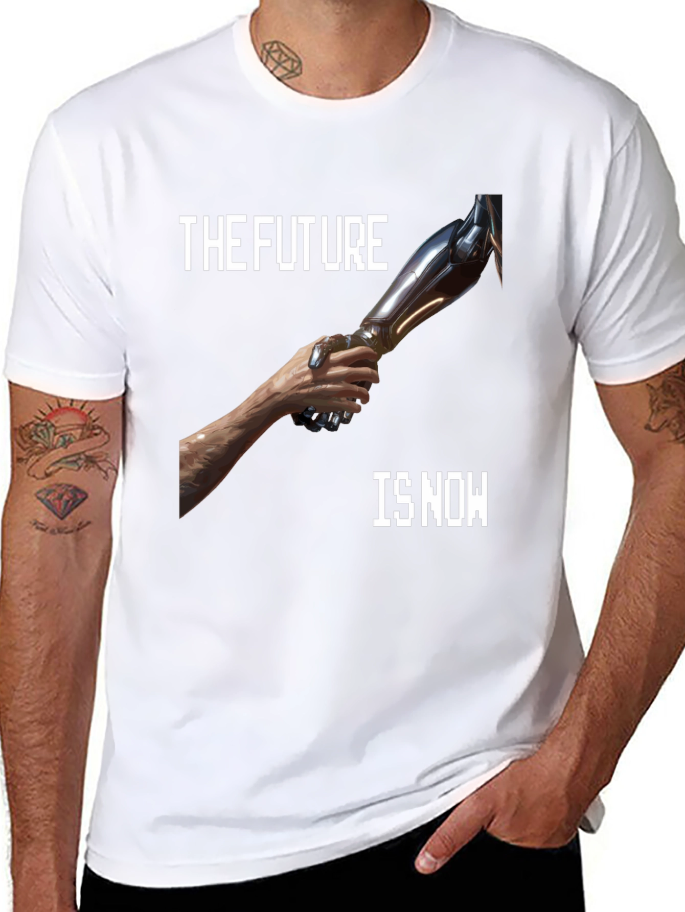 Black The Future is Now T-Shirt view 8