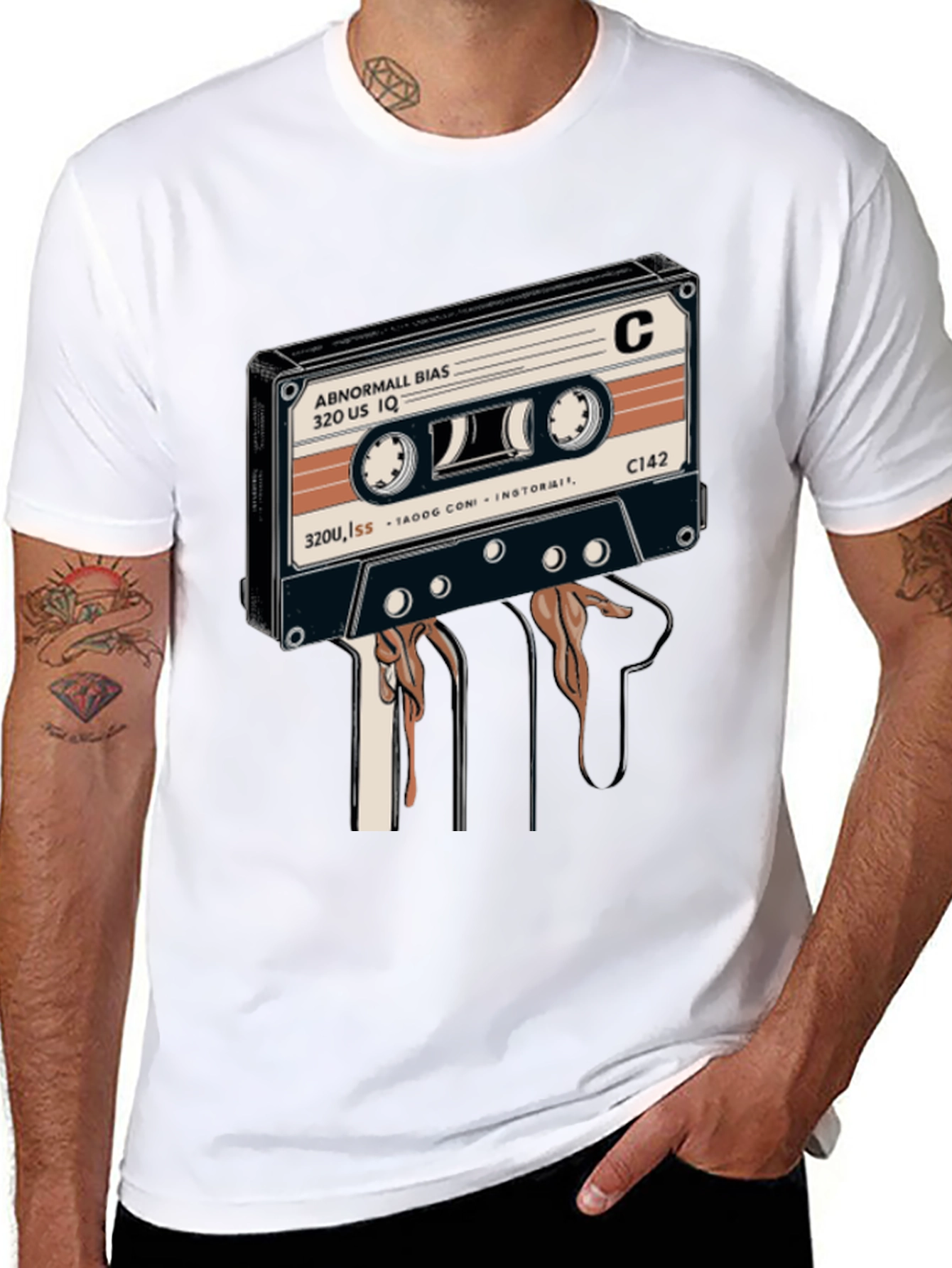Black Retro Cassette Tape Graphic Tee - Black view 8