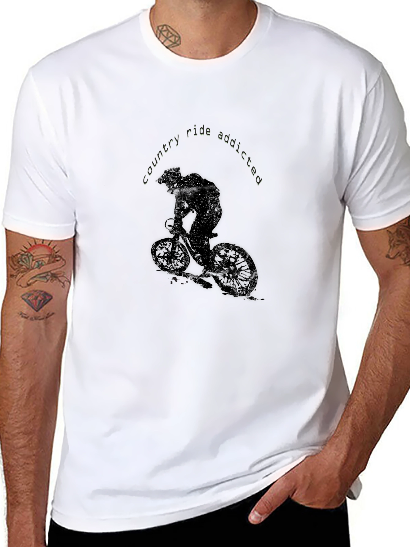 Black Country Ride Addicted Black T-Shirt view 8